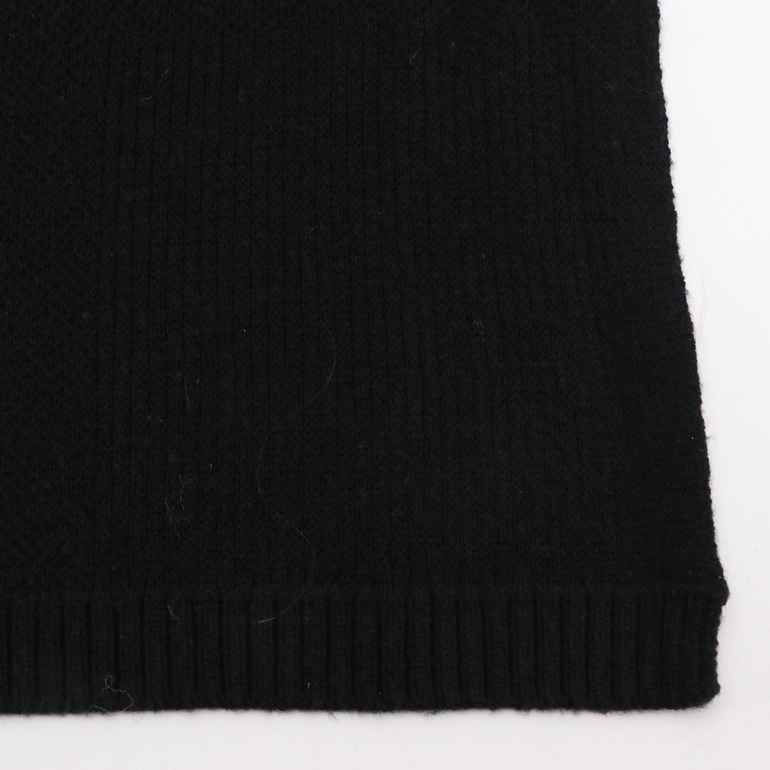 Lululemon Black Knit Wool Wrap Scarf