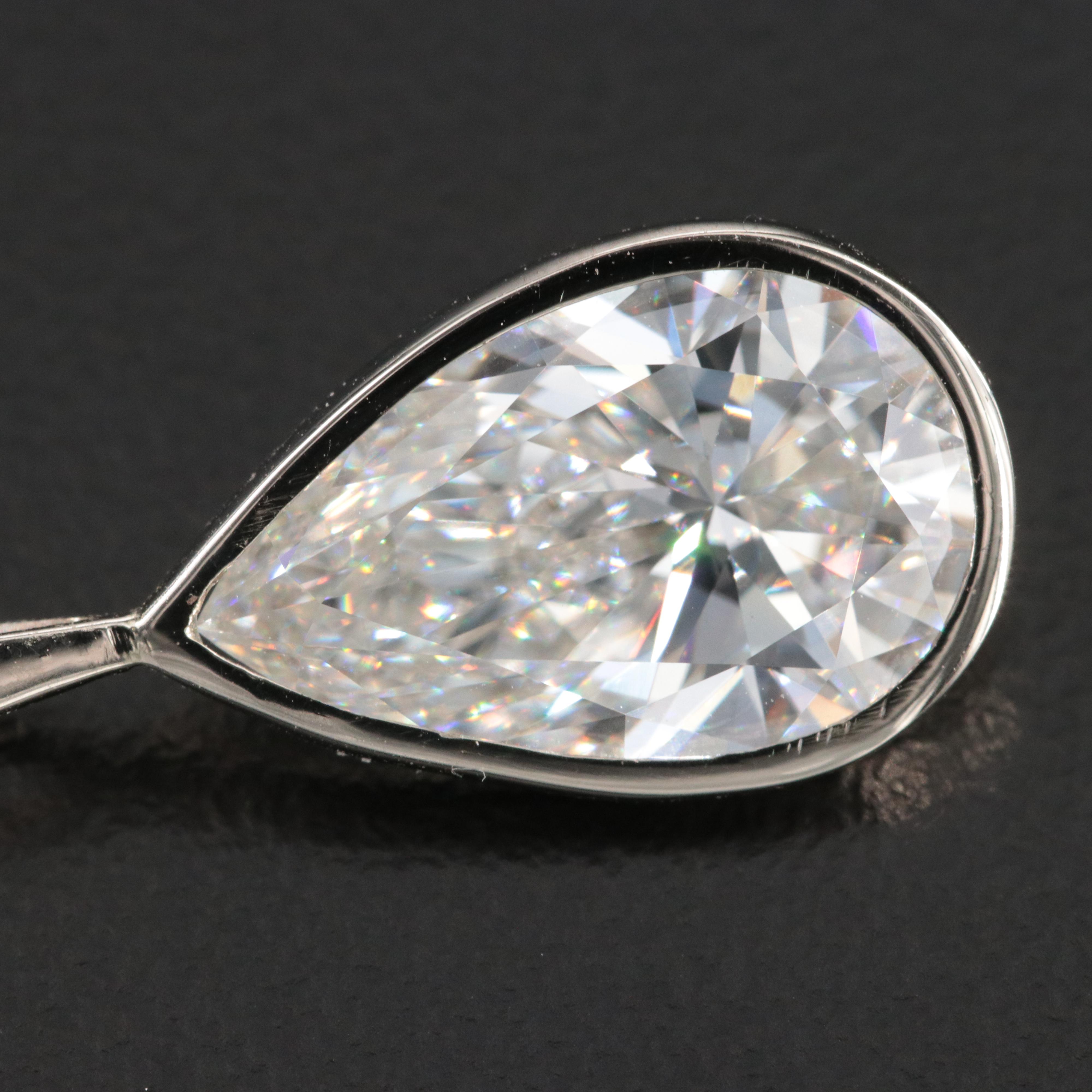 14K 3.04 CT Lab Grown Diamond Solitaire Pendant with IGI Report