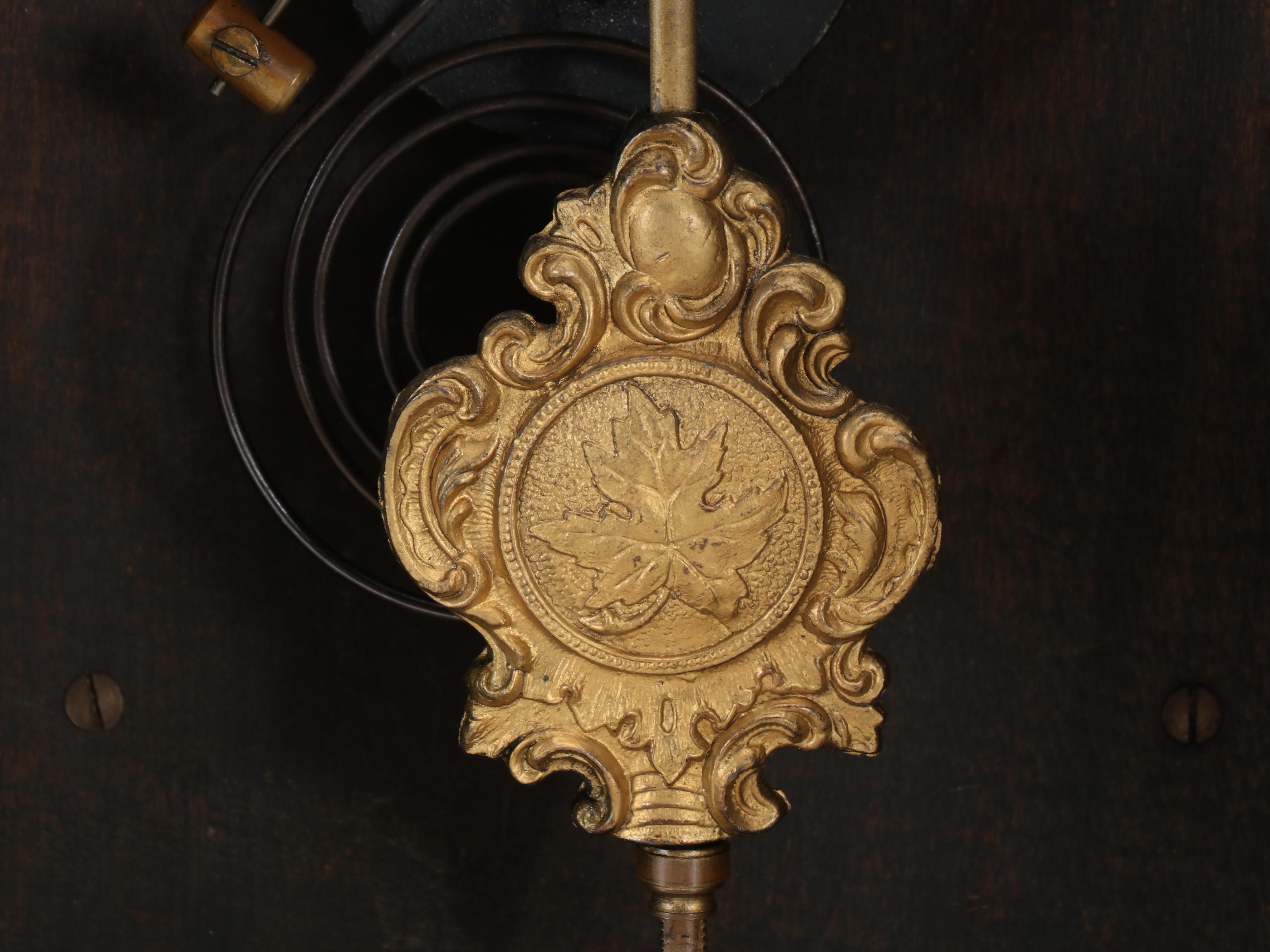 Victorian Carved Oak Gingerbread Kitchen Clock, Late 19th/Early 20th Century