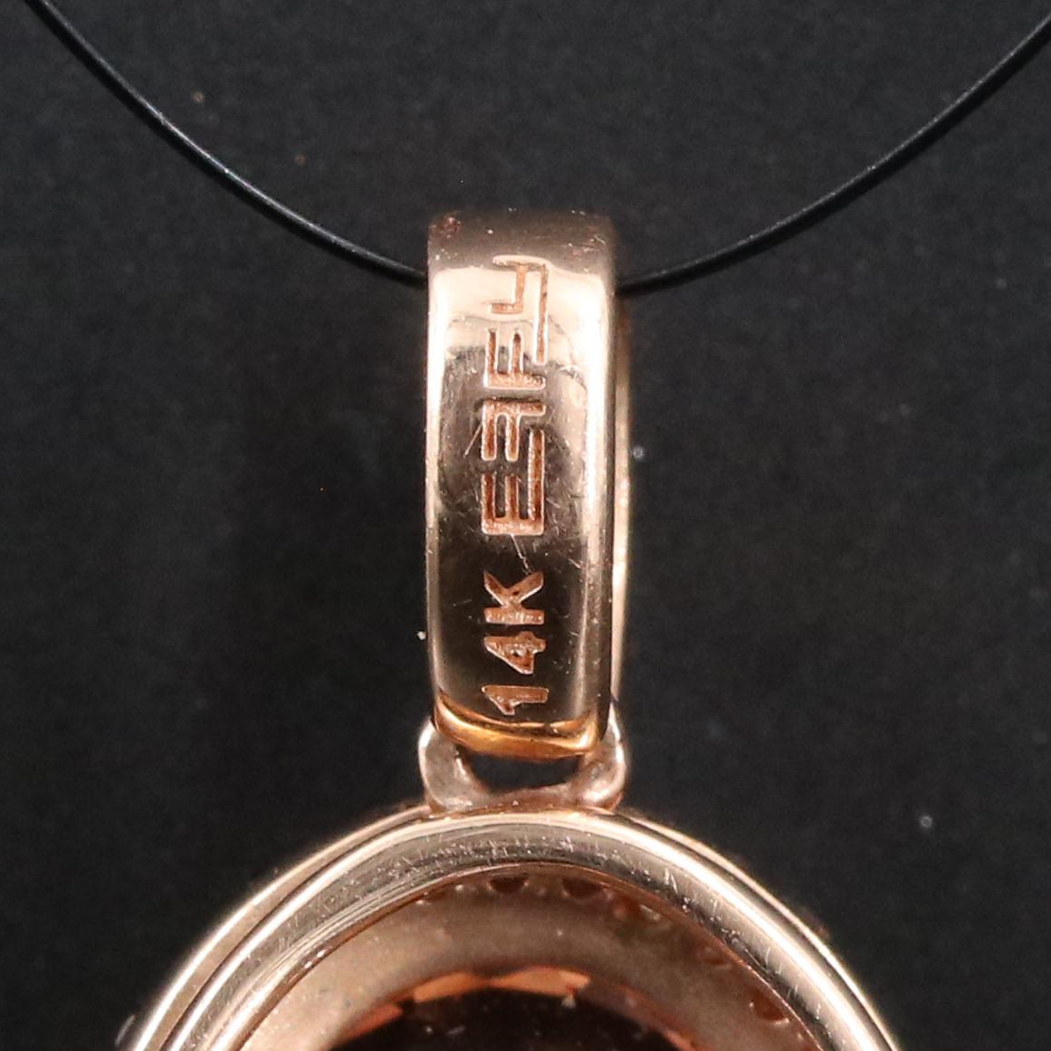 EFFY 14K Morganite and Diamond Rose Gold Pendant