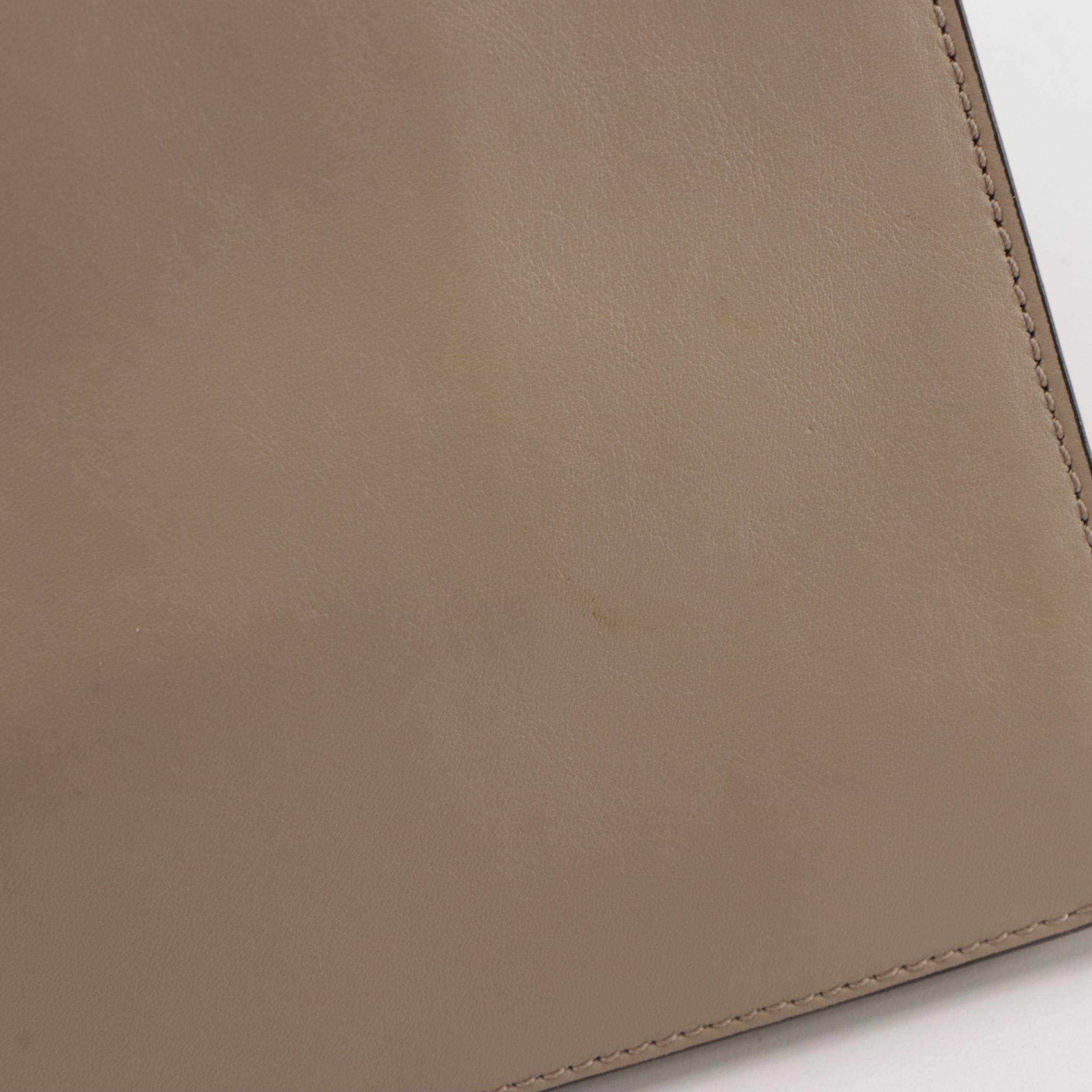 Chloé Medium Faye Shoulder Bag in Motty Grey Calfskin Leather and Suede