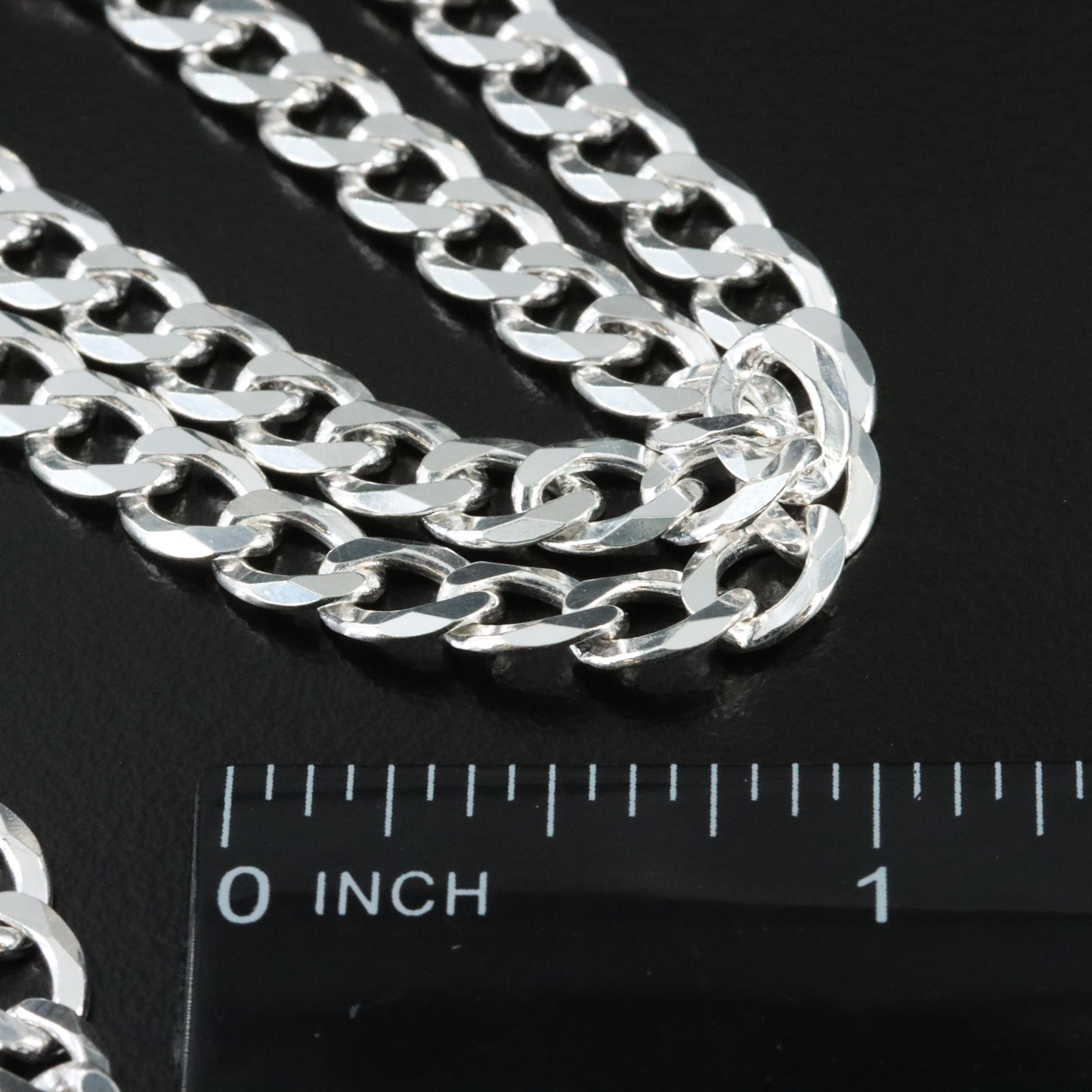 Sterling Curb Chain Necklace