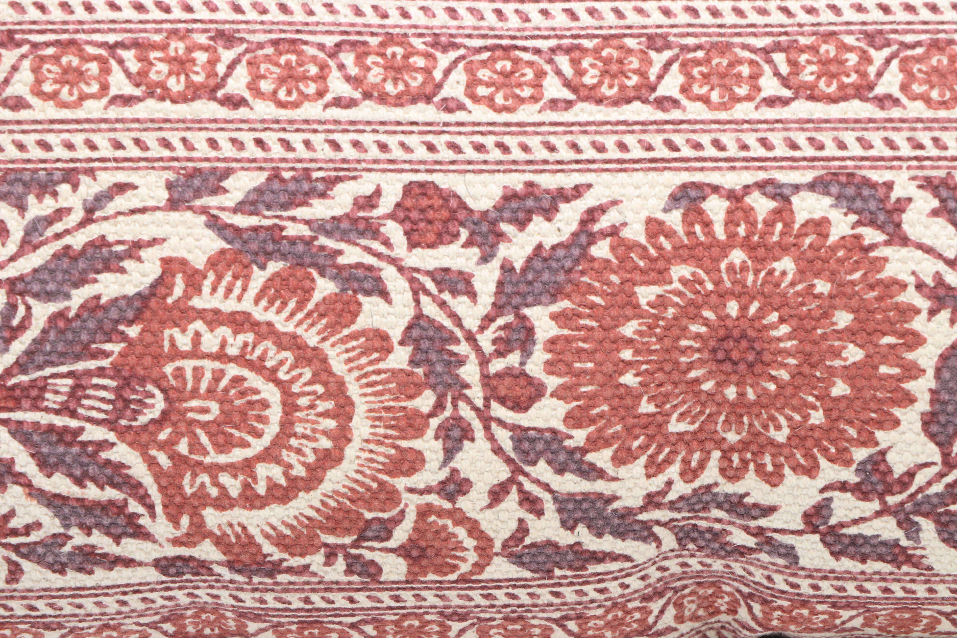 Elm & Iron "Oakley" Throw Pillow with Other Red Floral Accent Pillows