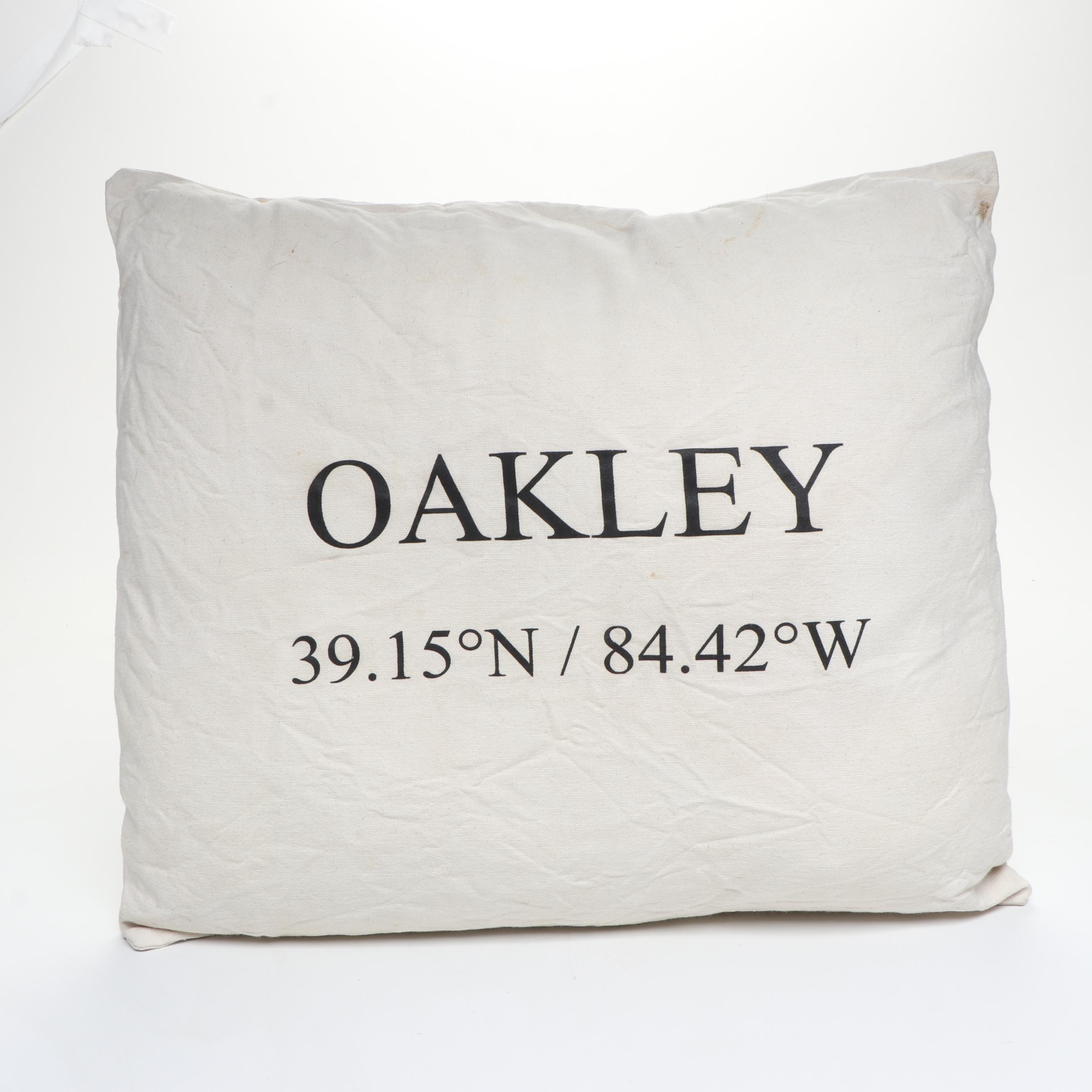 Elm & Iron "Oakley" Throw Pillow with Other Red Floral Accent Pillows