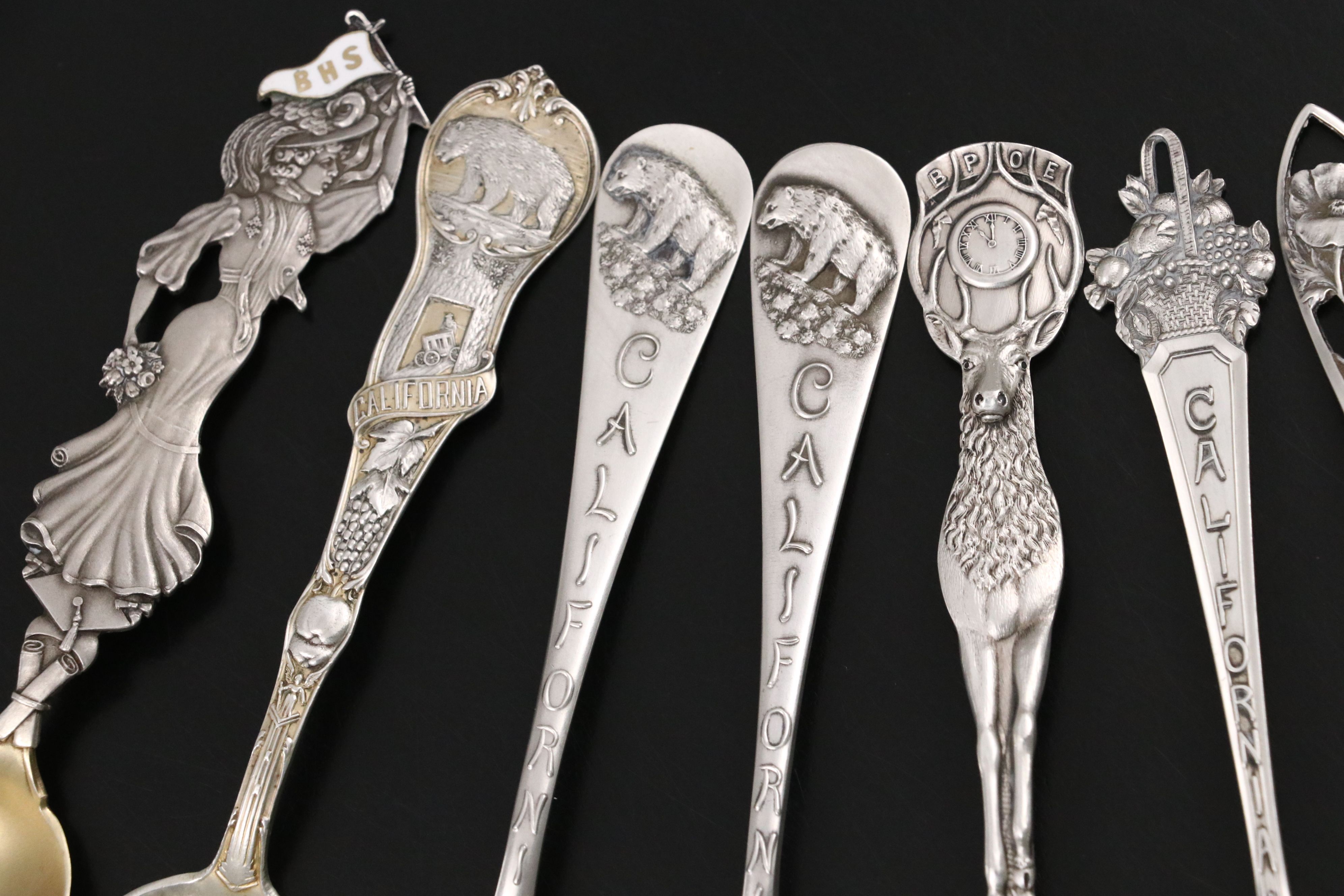 Manchester Silver Co. and Other Novelty Sterling Silver Teaspoons