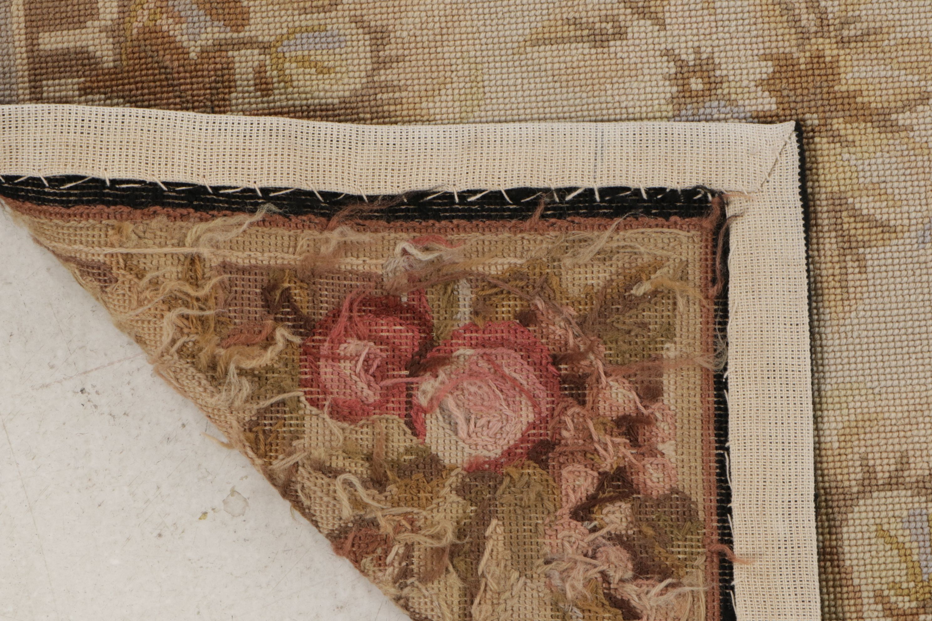 5'9 x 8'8 Handmade Sino-French Aubusson Needlepoint Area Rug