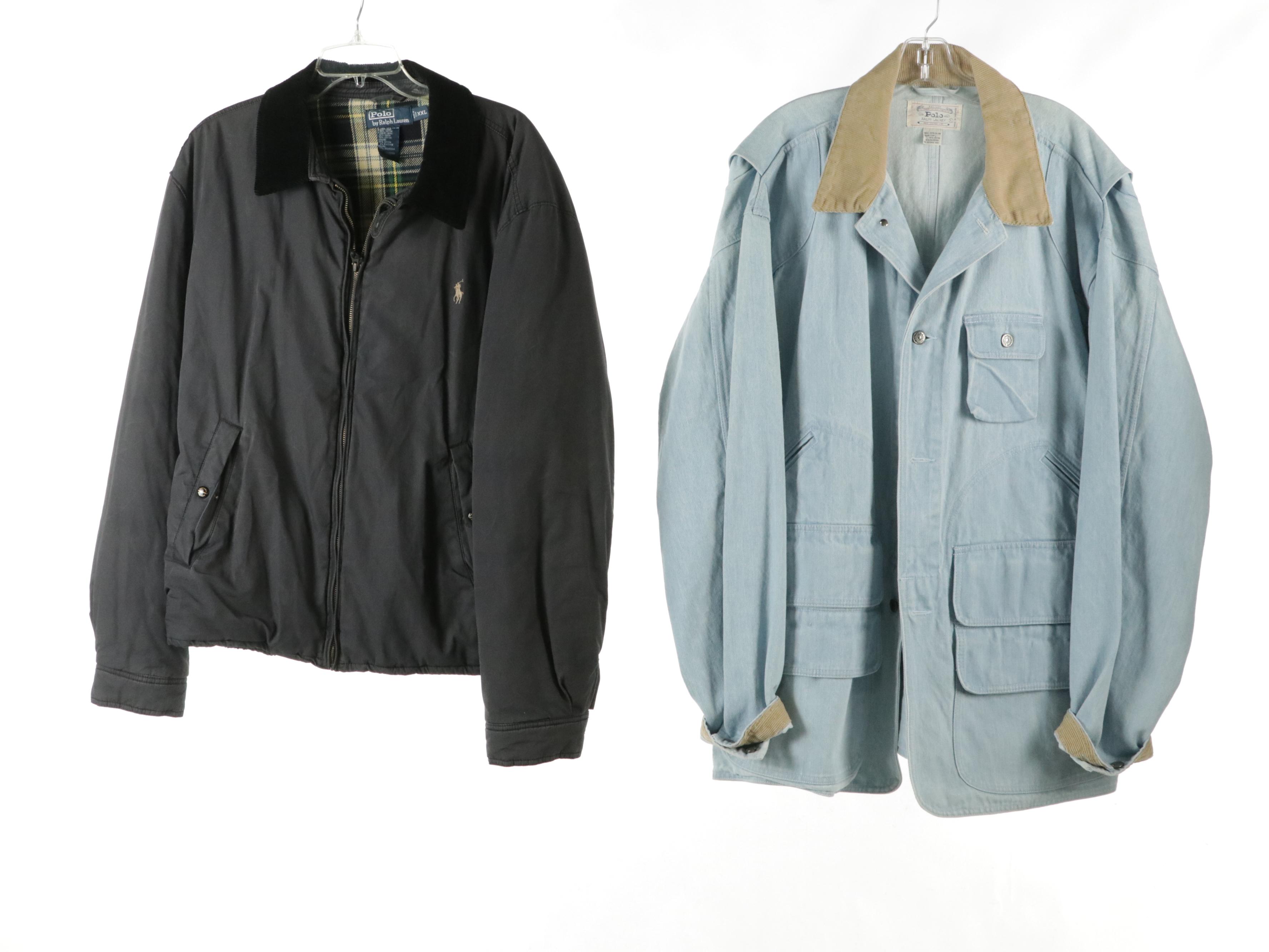 Men's Polo by Ralph Lauren Zip Jackets with Flannel Lining and Barn Coats