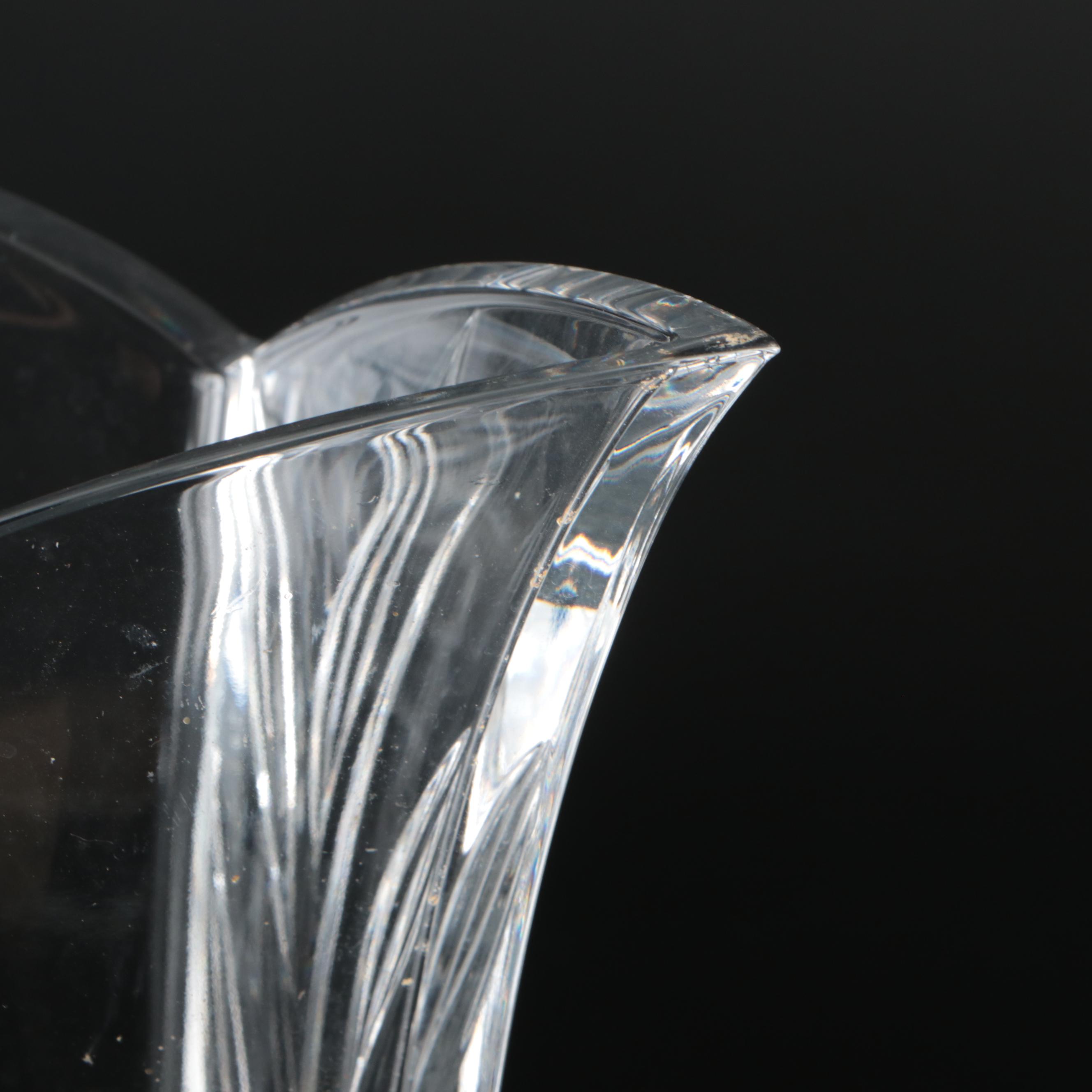 Contemporary Cut Glass Vase