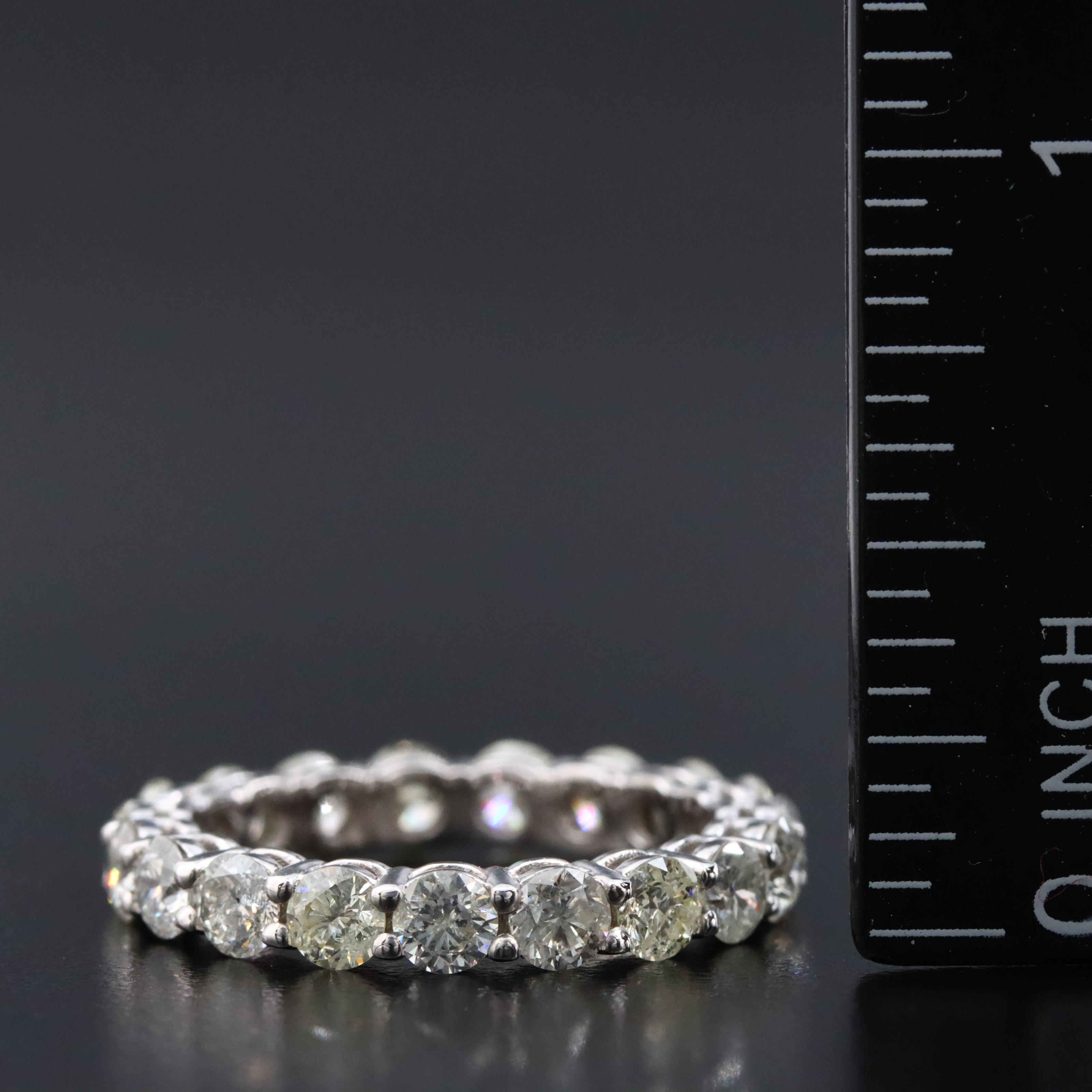 14K 3.21 CTW Diamond Eternity Band with IGI Jewelry Report