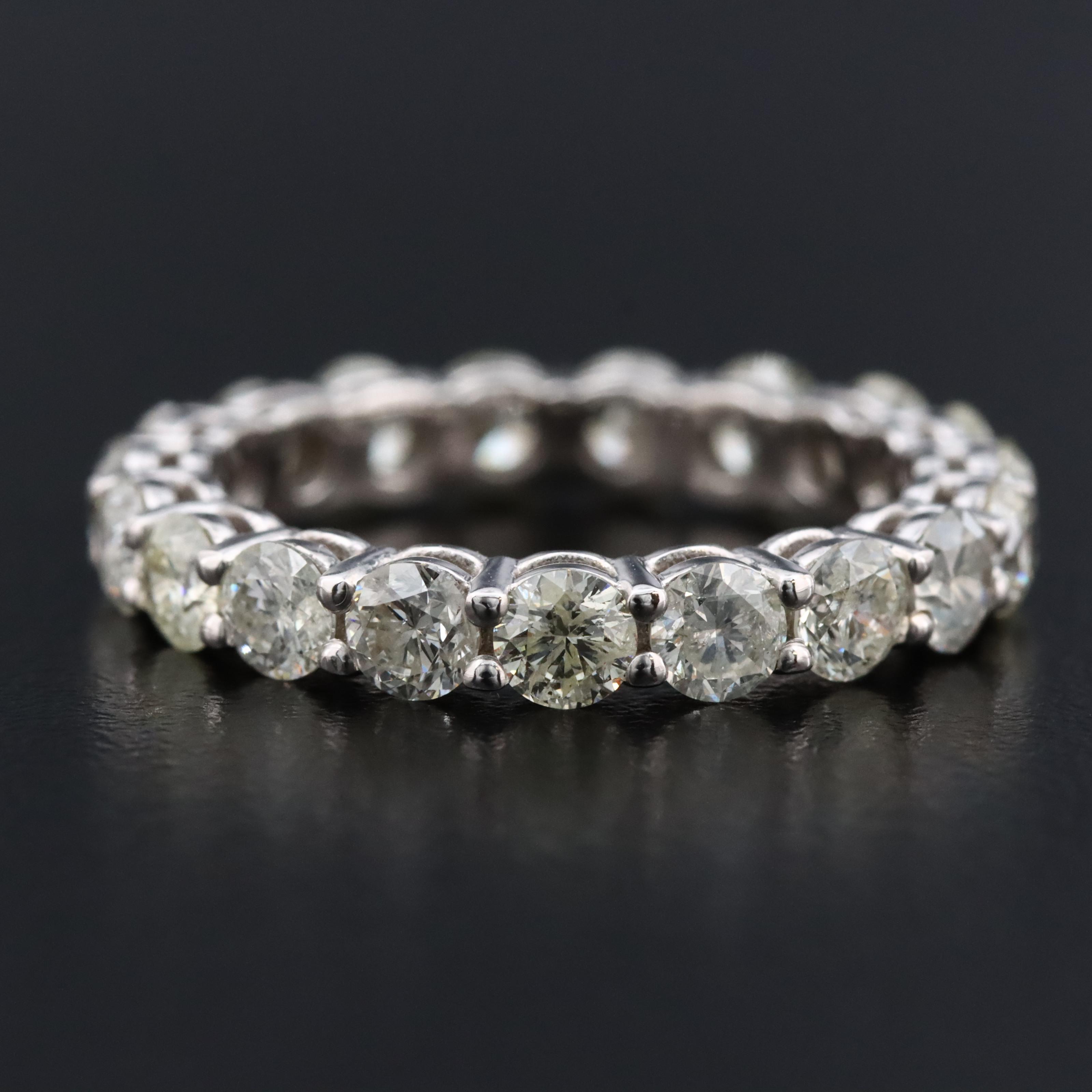 14K 3.21 CTW Diamond Eternity Band with IGI Jewelry Report