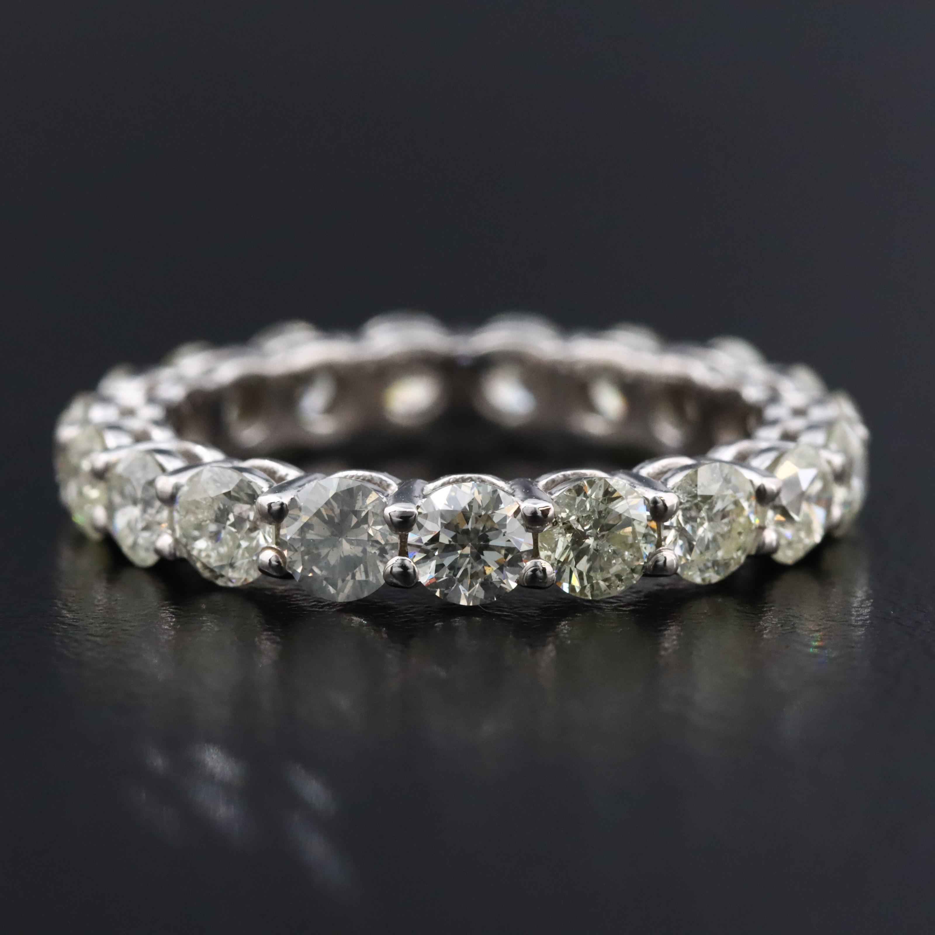 14K 3.21 CTW Diamond Eternity Band with IGI Jewelry Report
