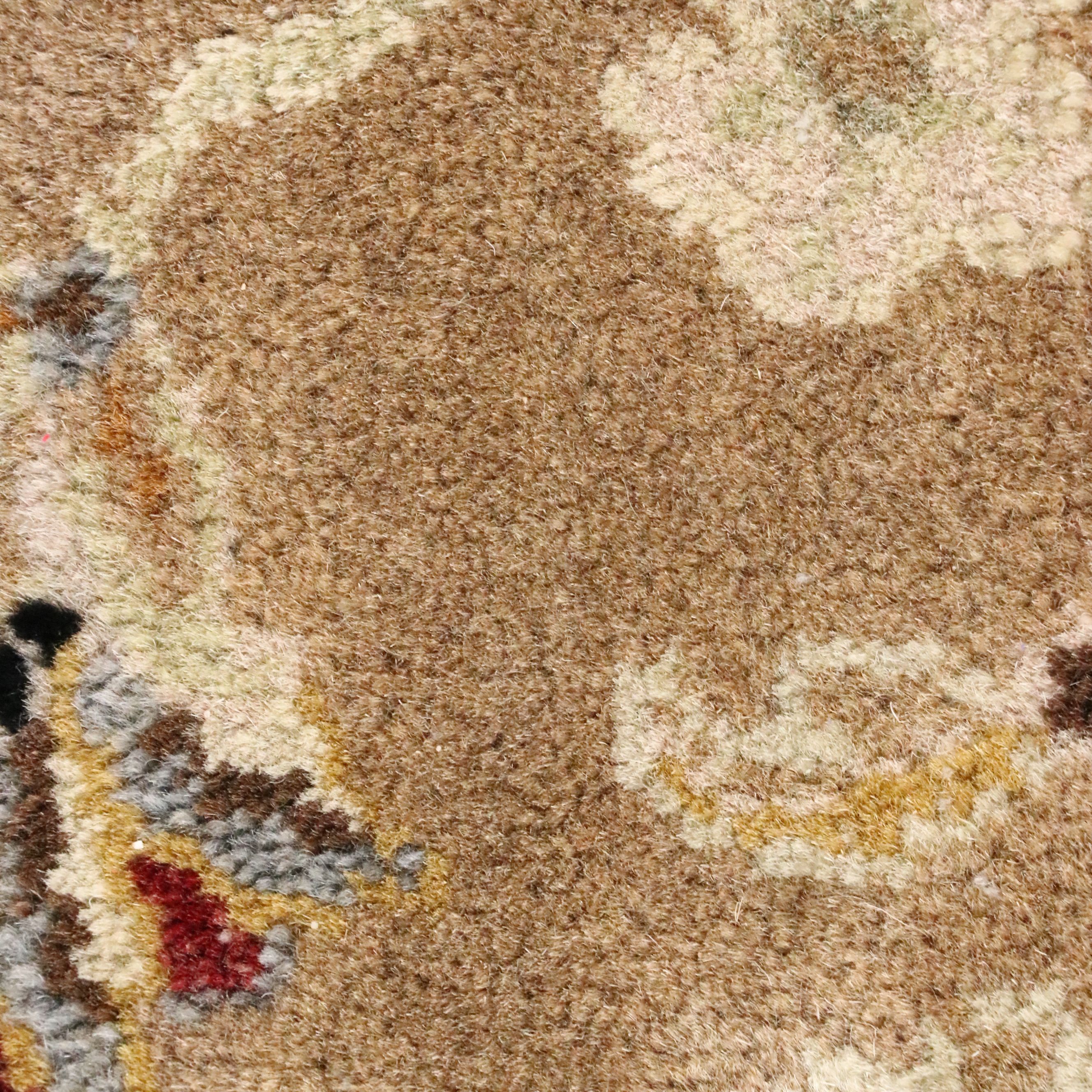 8'11 x 12'5 Hand-Knotted Indian Agra Room Sized Rug