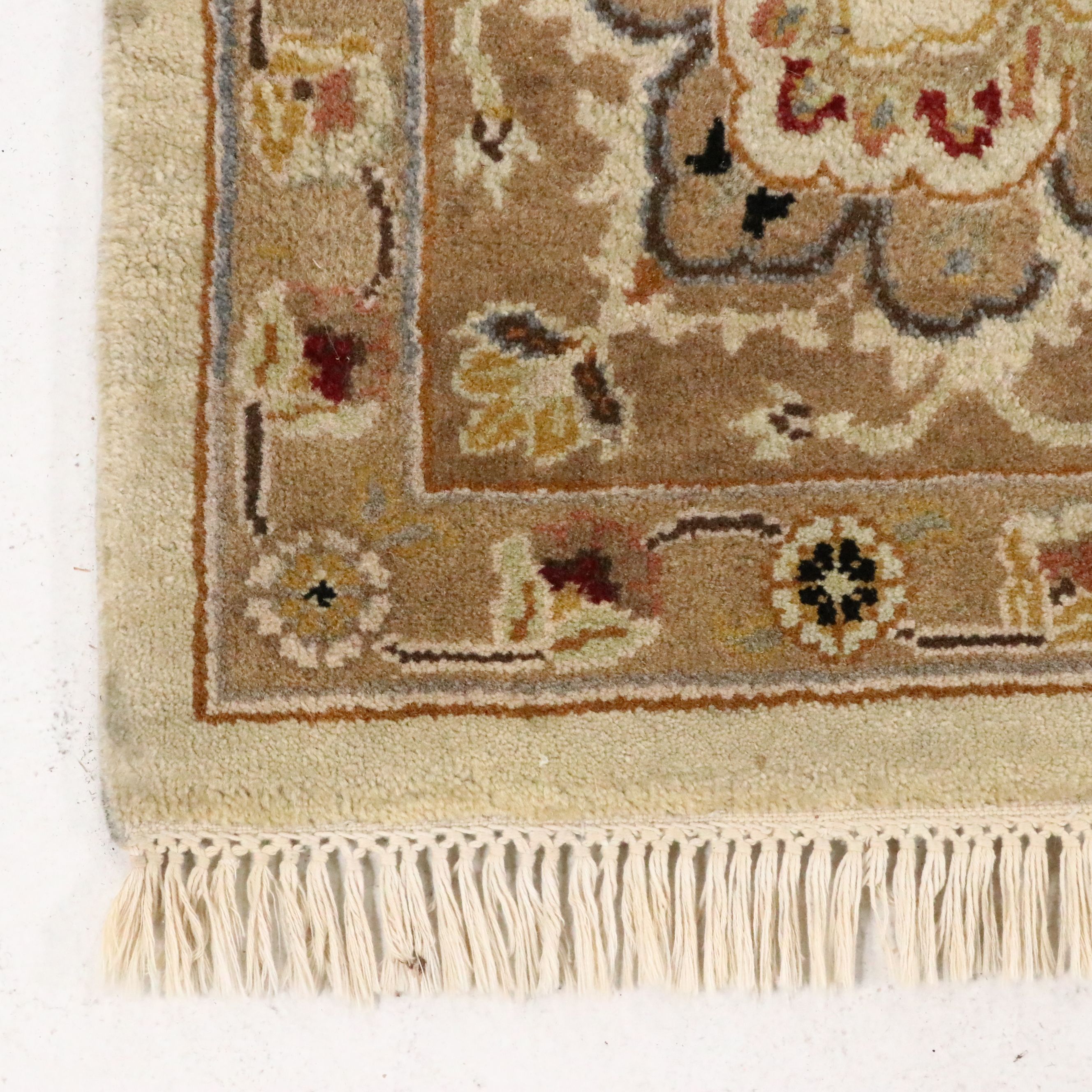 8'11 x 12'5 Hand-Knotted Indian Agra Room Sized Rug