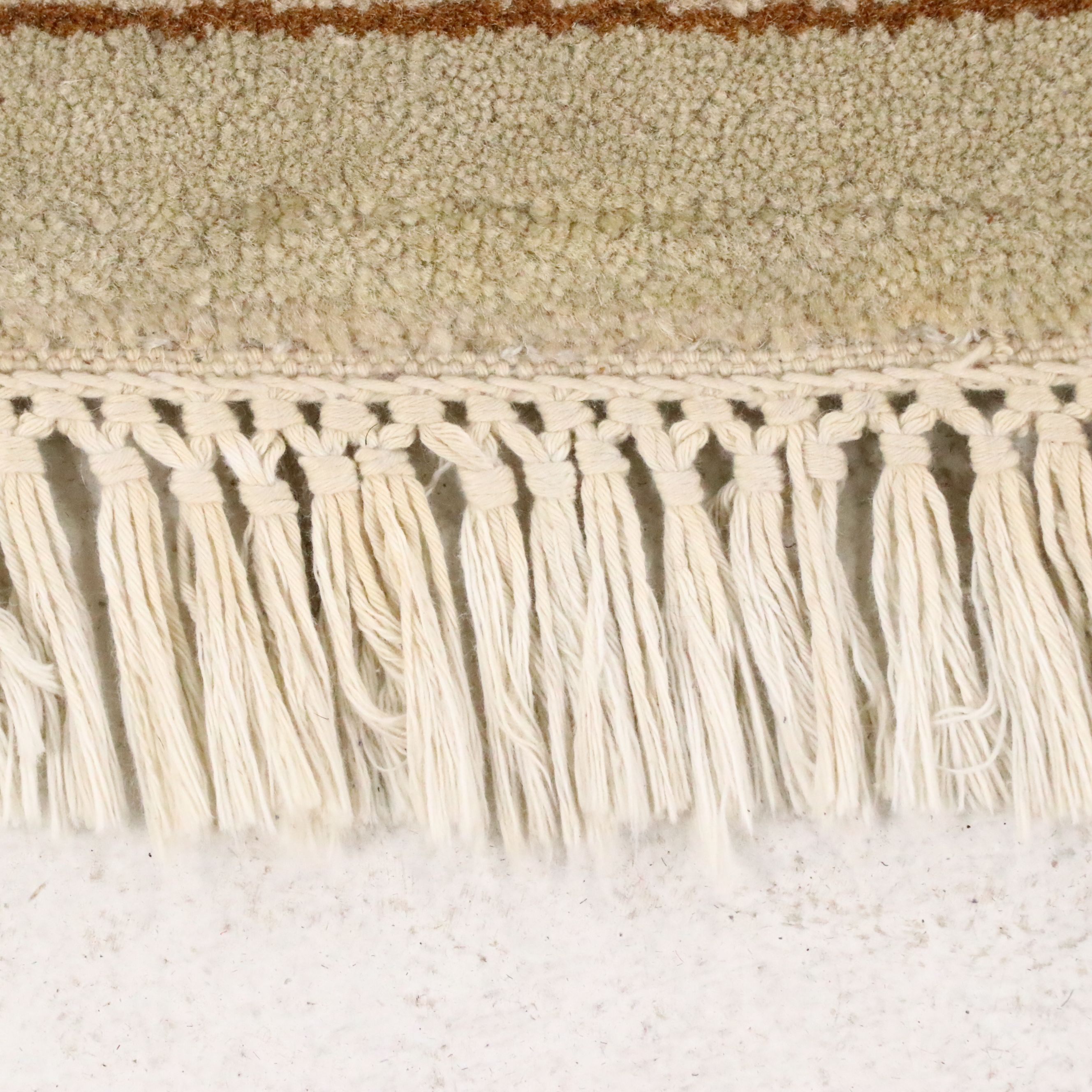 8'11 x 12'5 Hand-Knotted Indian Agra Room Sized Rug