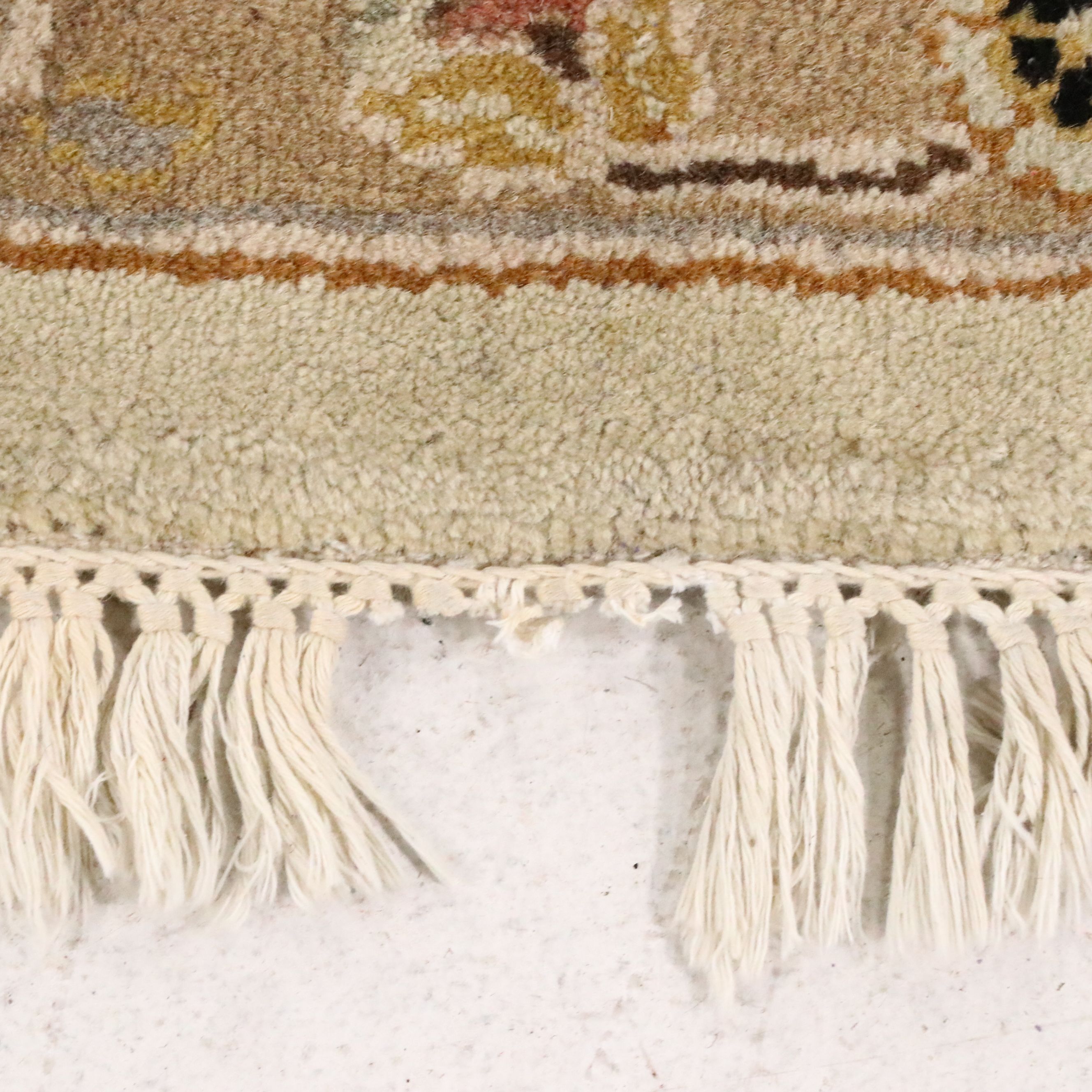 8'11 x 12'5 Hand-Knotted Indian Agra Room Sized Rug