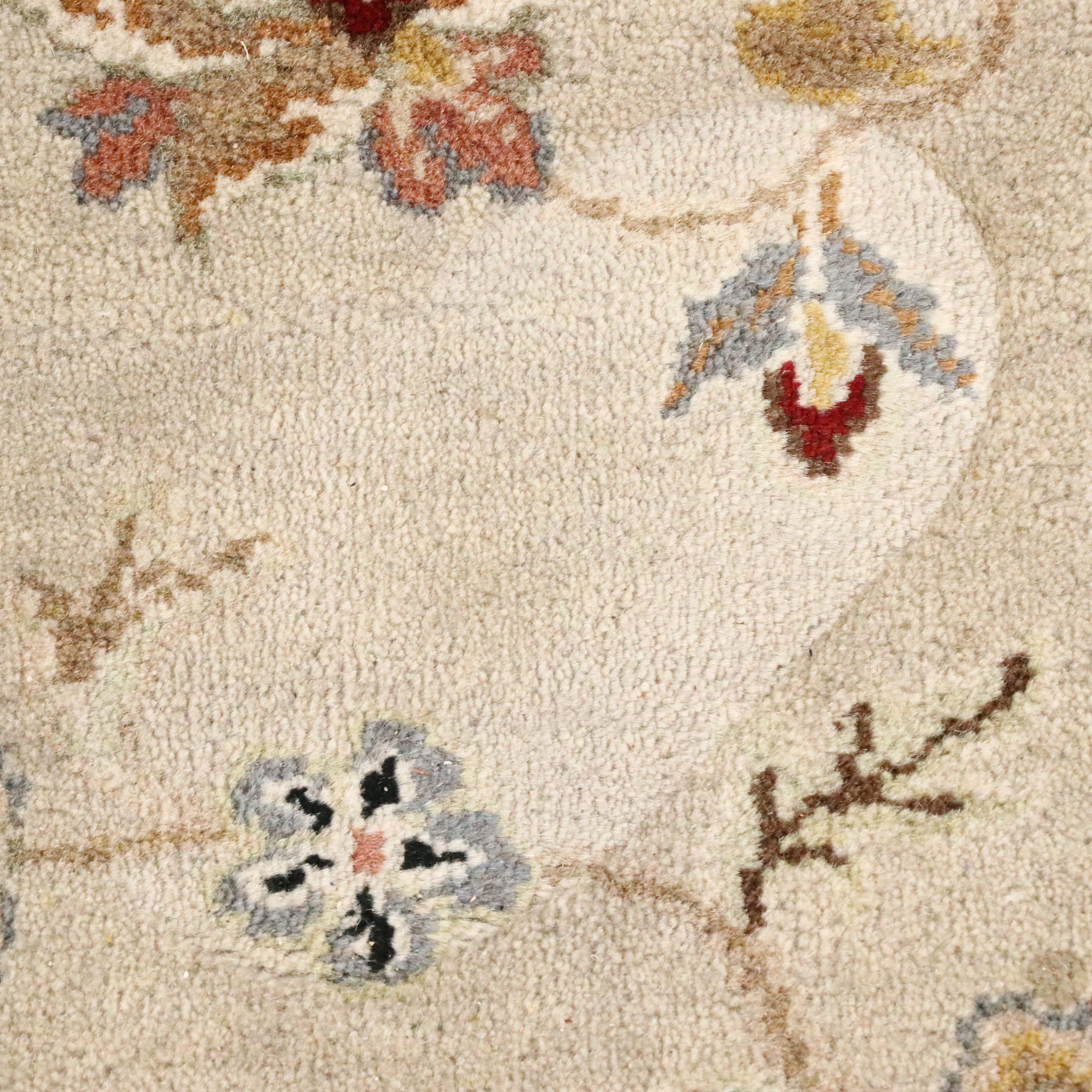 8'11 x 12'5 Hand-Knotted Indian Agra Room Sized Rug