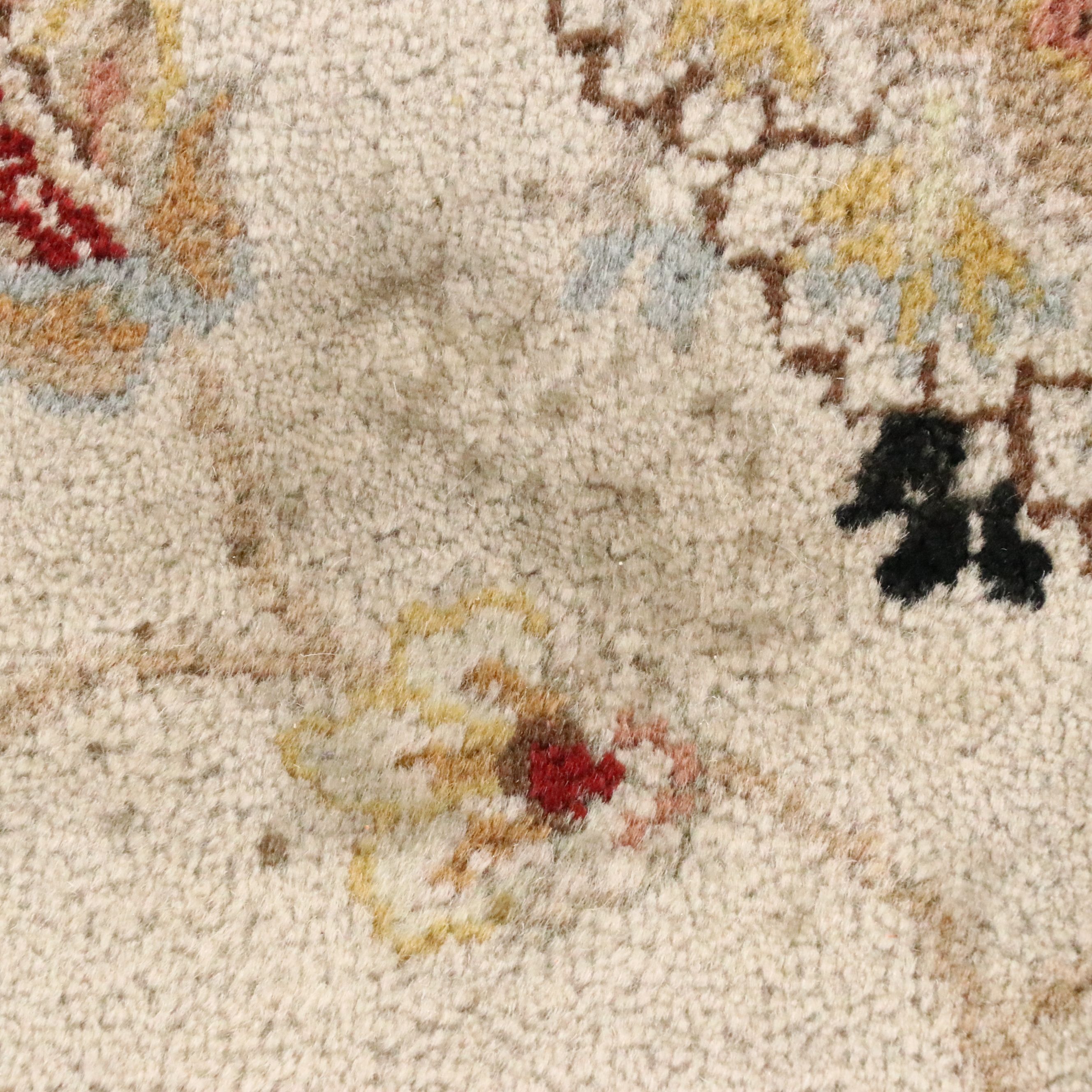 8'11 x 12'5 Hand-Knotted Indian Agra Room Sized Rug