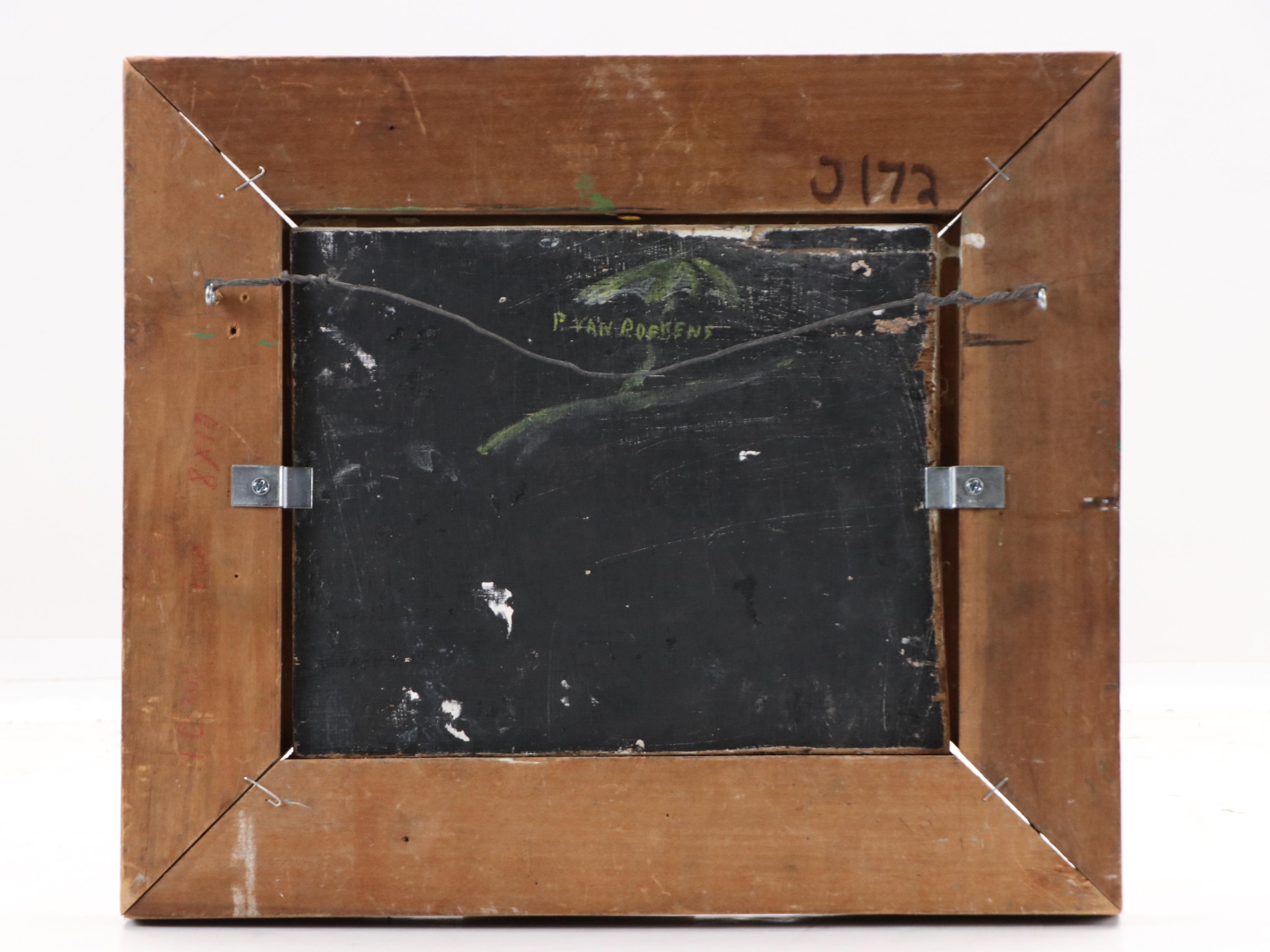 Paulette Van Roekens Post-Impressionist Beach Scene Oil Painting