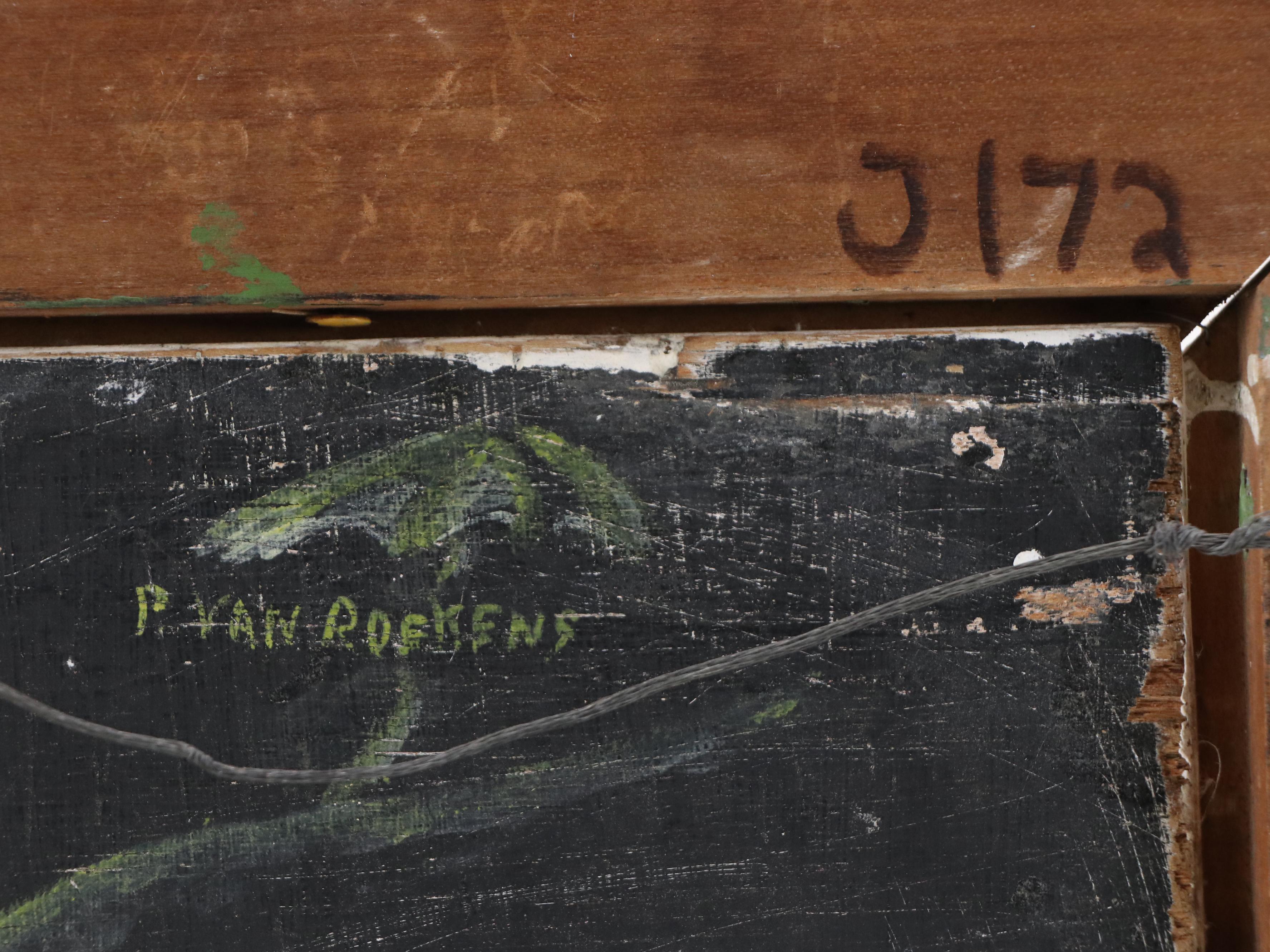 Paulette Van Roekens Post-Impressionist Beach Scene Oil Painting