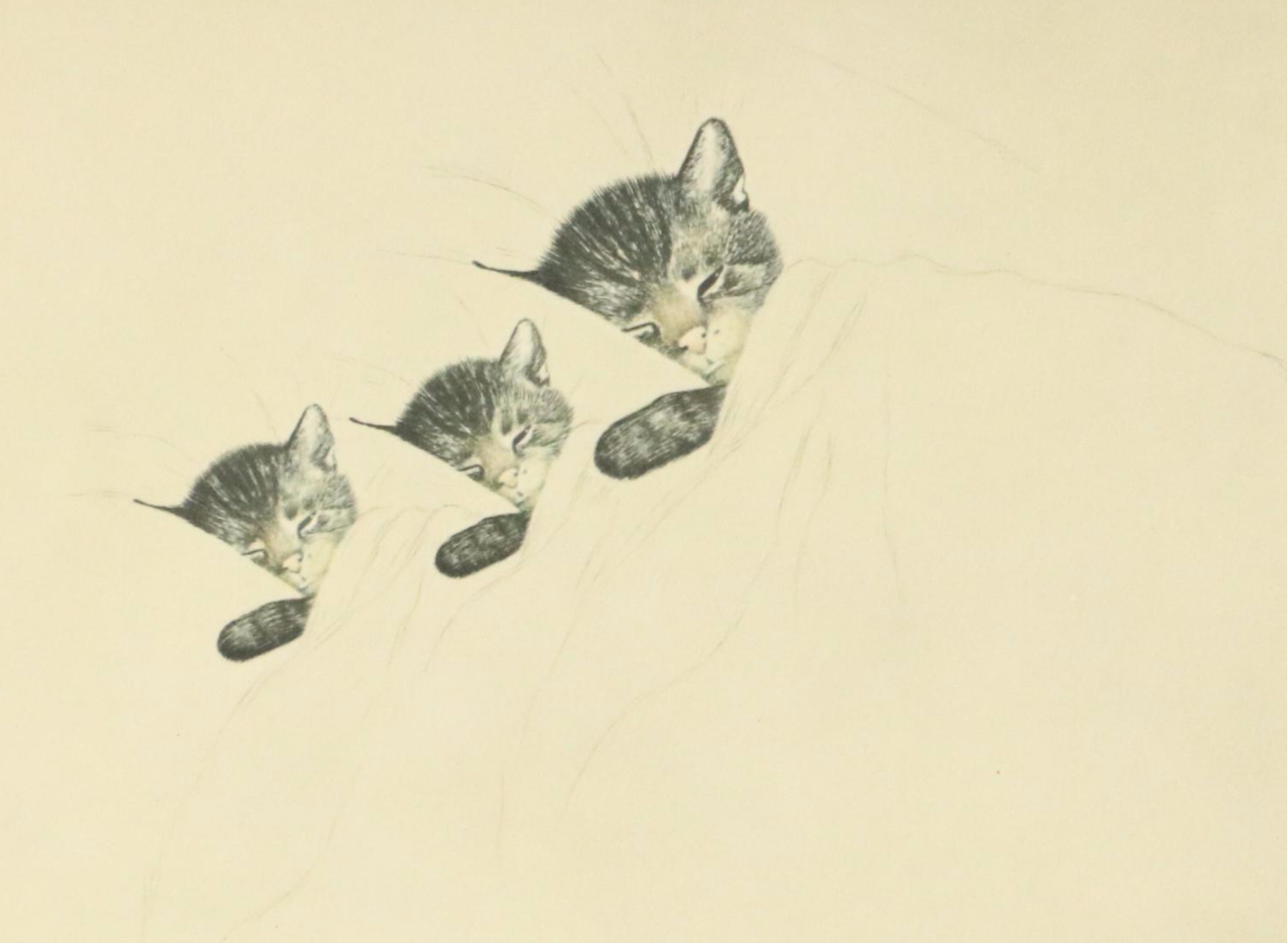 Offset Lithographs After Guido Grünewald of Chessie the Cat Railway Mascot