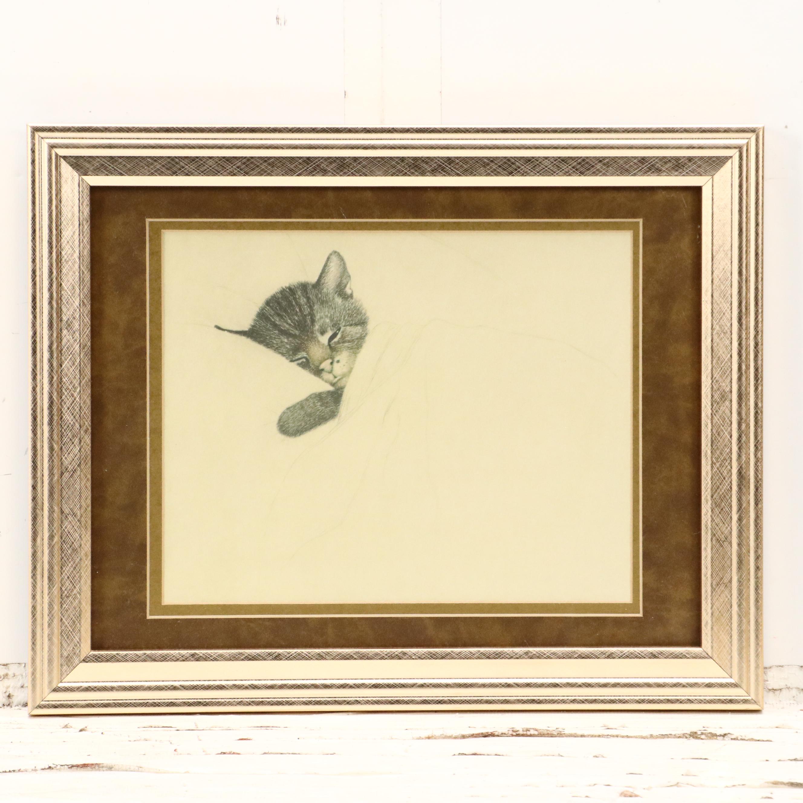 Offset Lithographs After Guido Grünewald of Chessie the Cat Railway Mascot