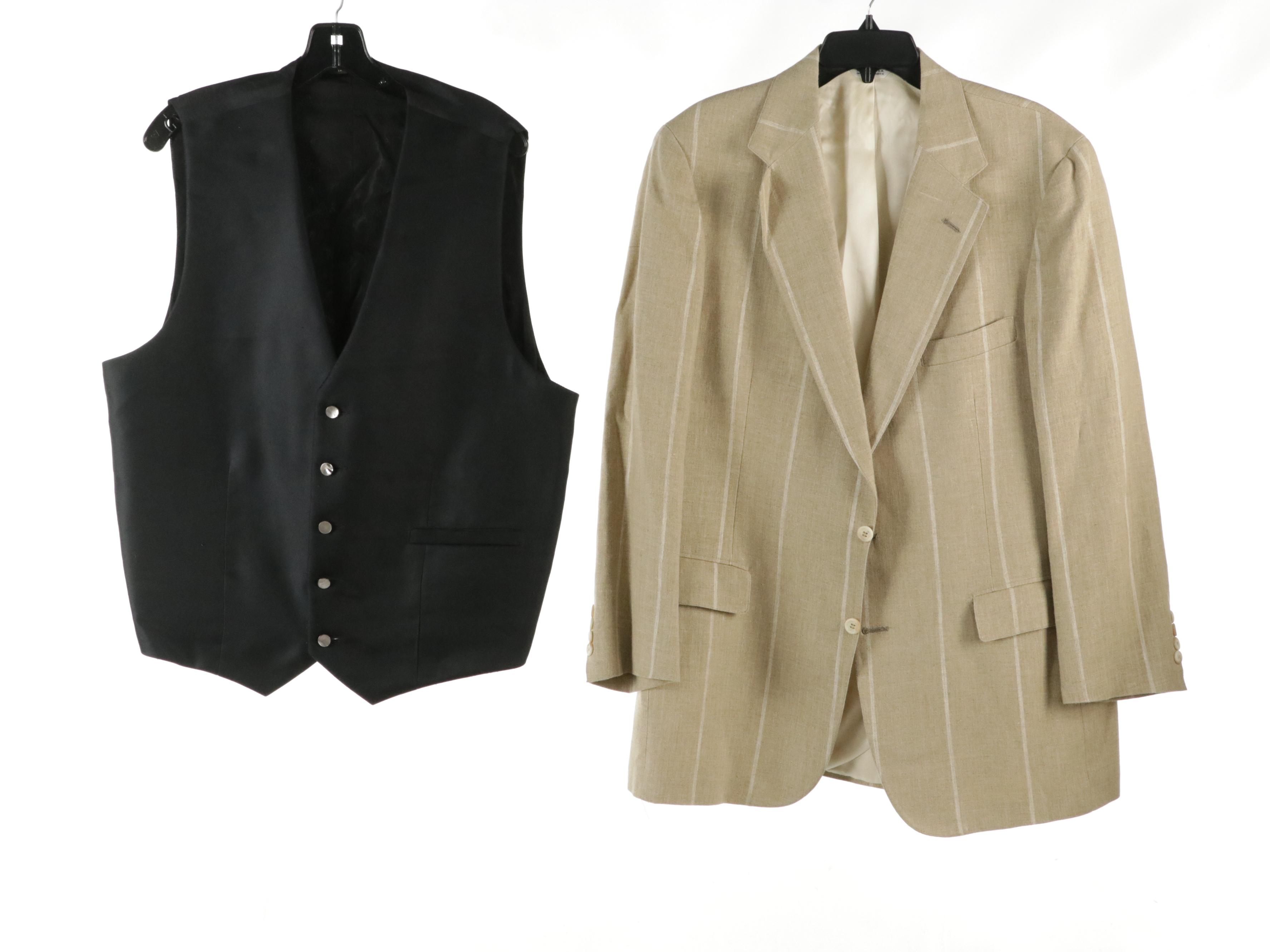 Men's Vintage Lands' End and Polo University Club Silk Blend Blazers With More