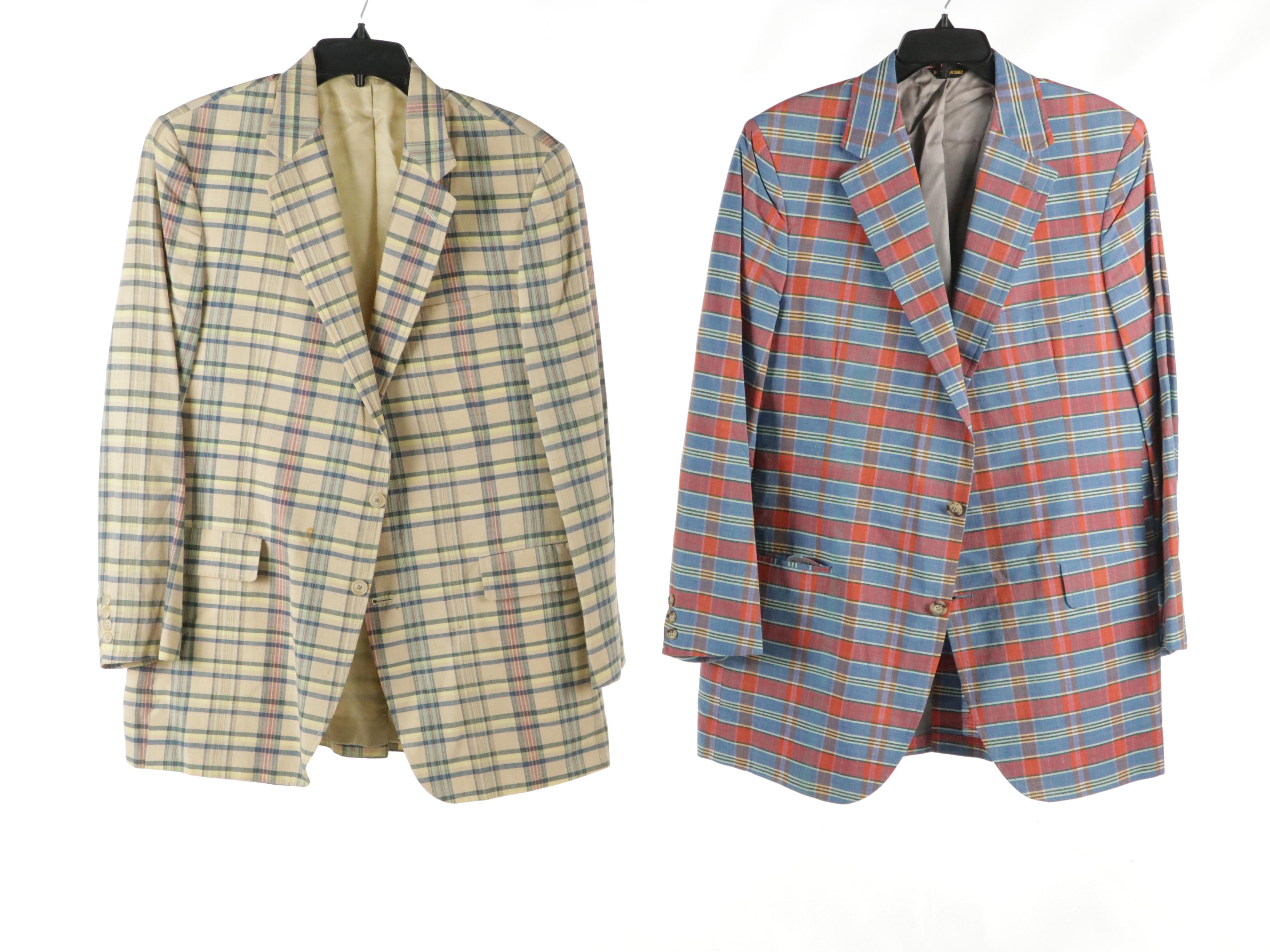 Men's Vintage Lands' End and Polo University Club Silk Blend Blazers With More