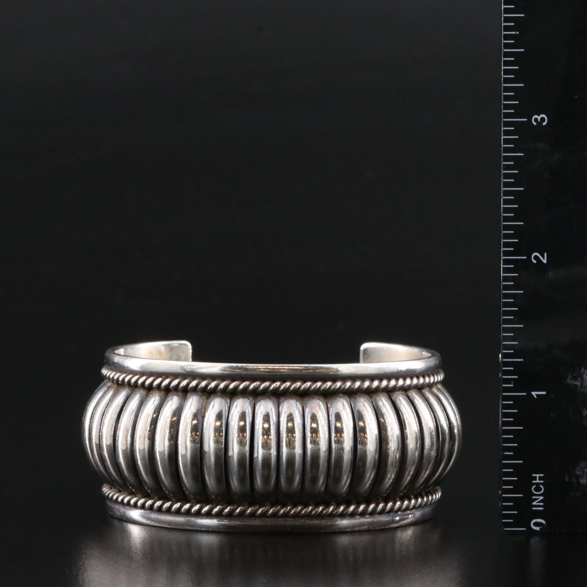 Tommie Charlie Navajo Diné Sterling Cuff Bracelet