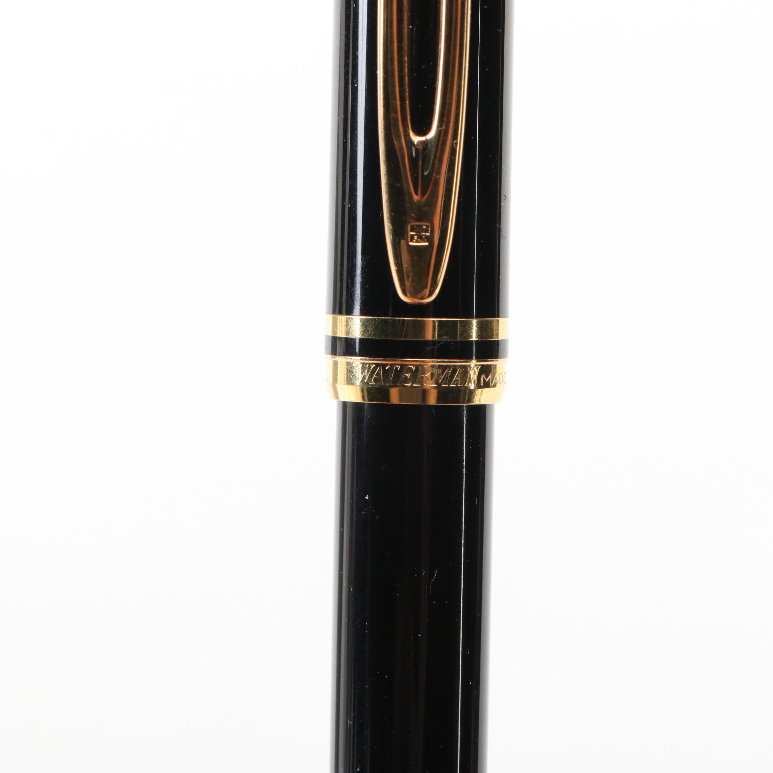 Waterman Black and Gilt Ballpoint Pen