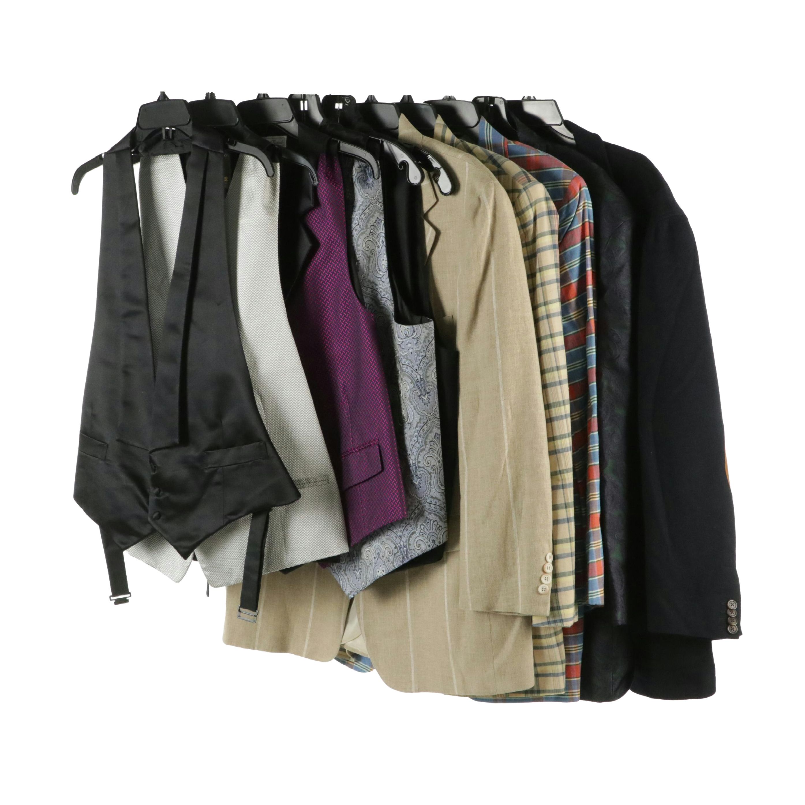 Men's Vintage Lands' End and Polo University Club Silk Blend Blazers With More