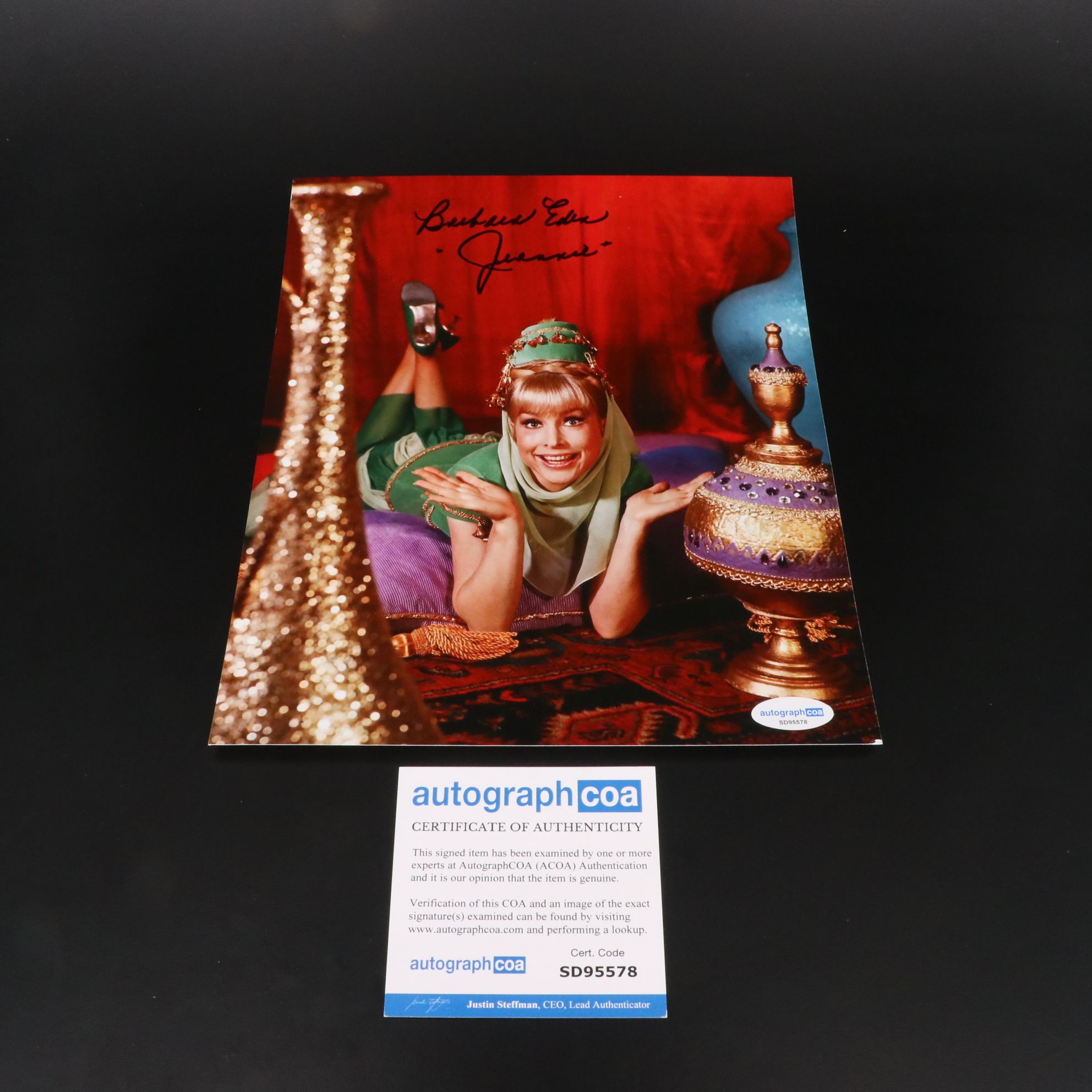 Barbara Eden Signed "I Dream of Jeannie" TV Print