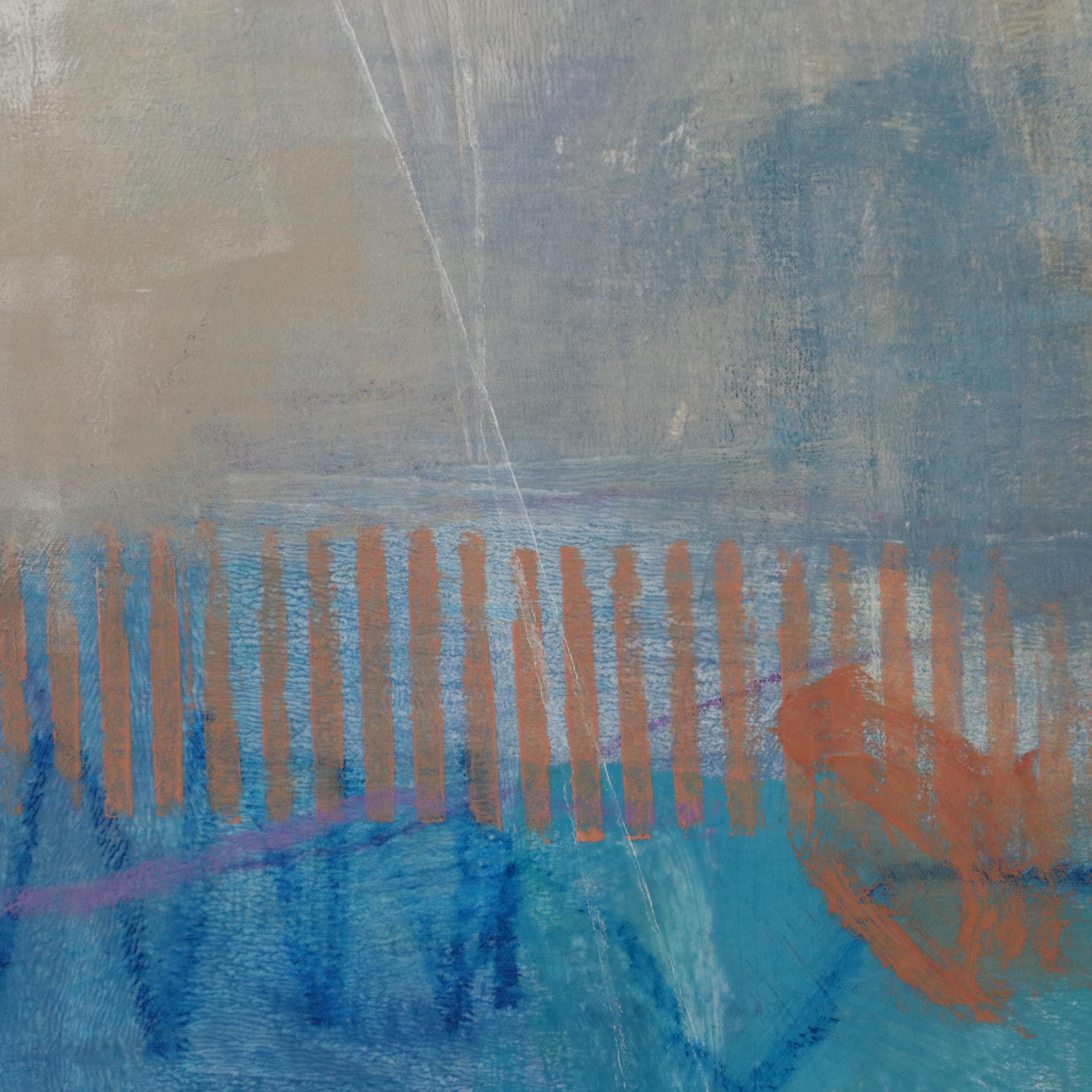 Ursula J. Brenner Abstract Mixed Media Painting, 21st Century