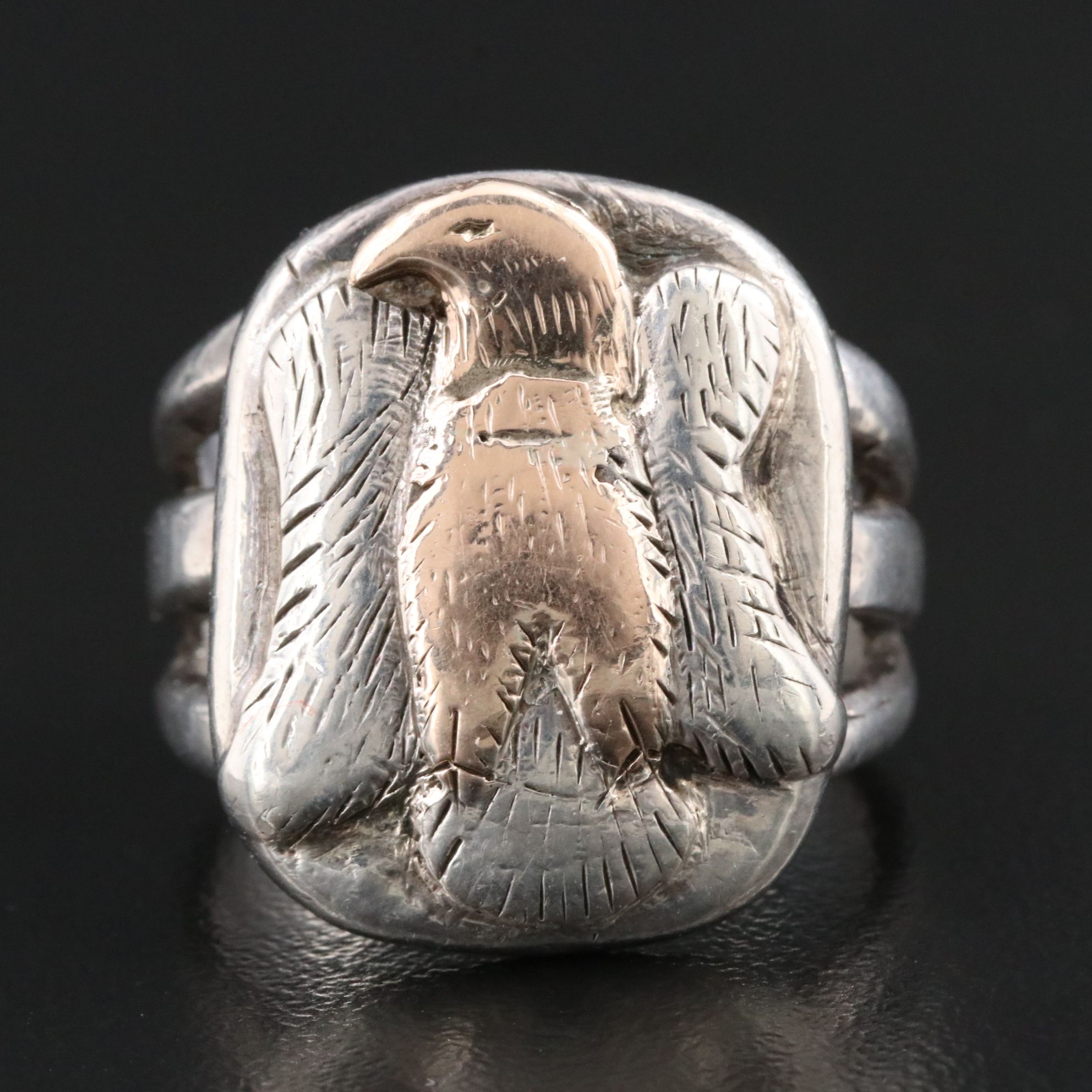 Vintage Sterling Eagle Ring