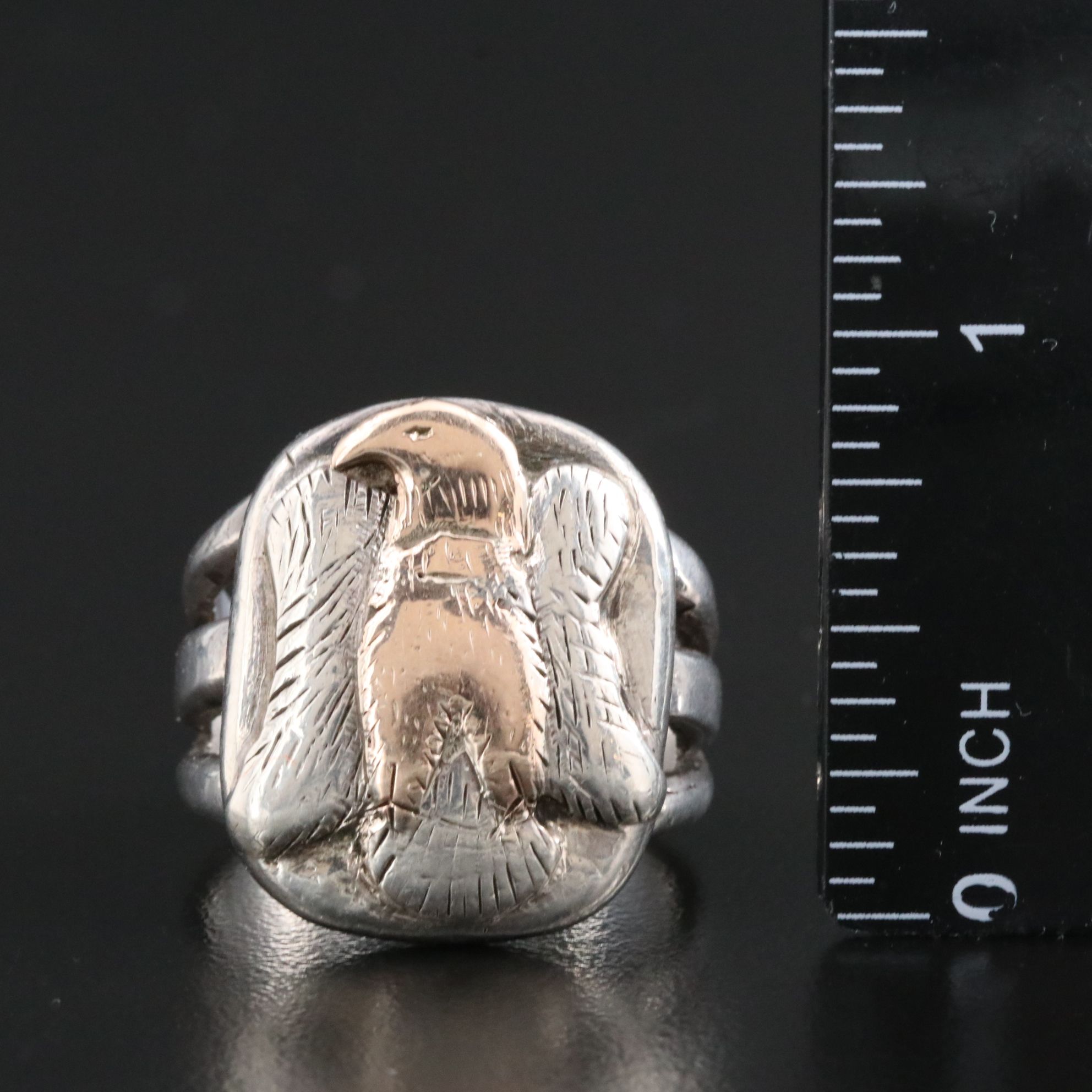Vintage Sterling Eagle Ring