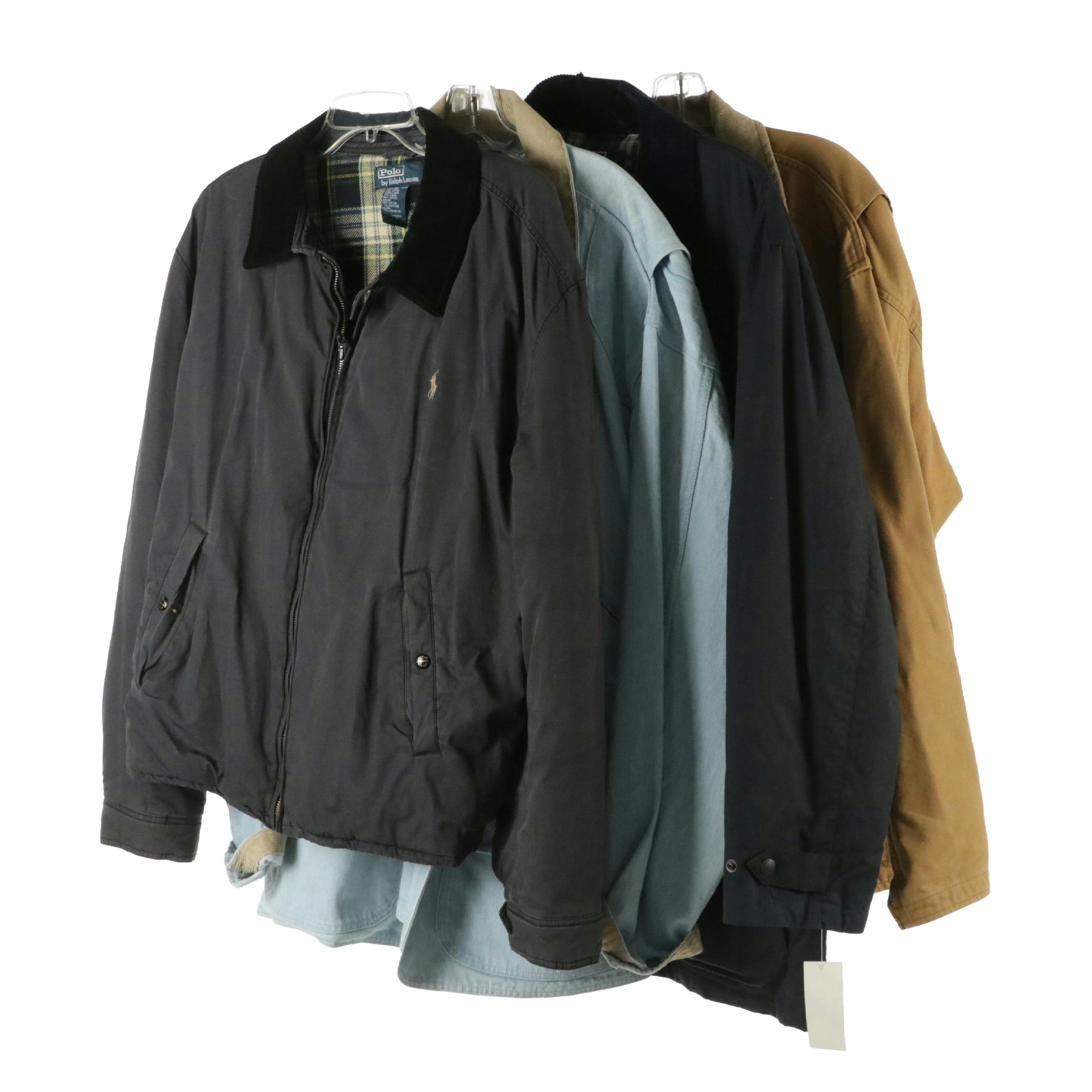 Men's Polo by Ralph Lauren Zip Jackets with Flannel Lining and Barn Coats
