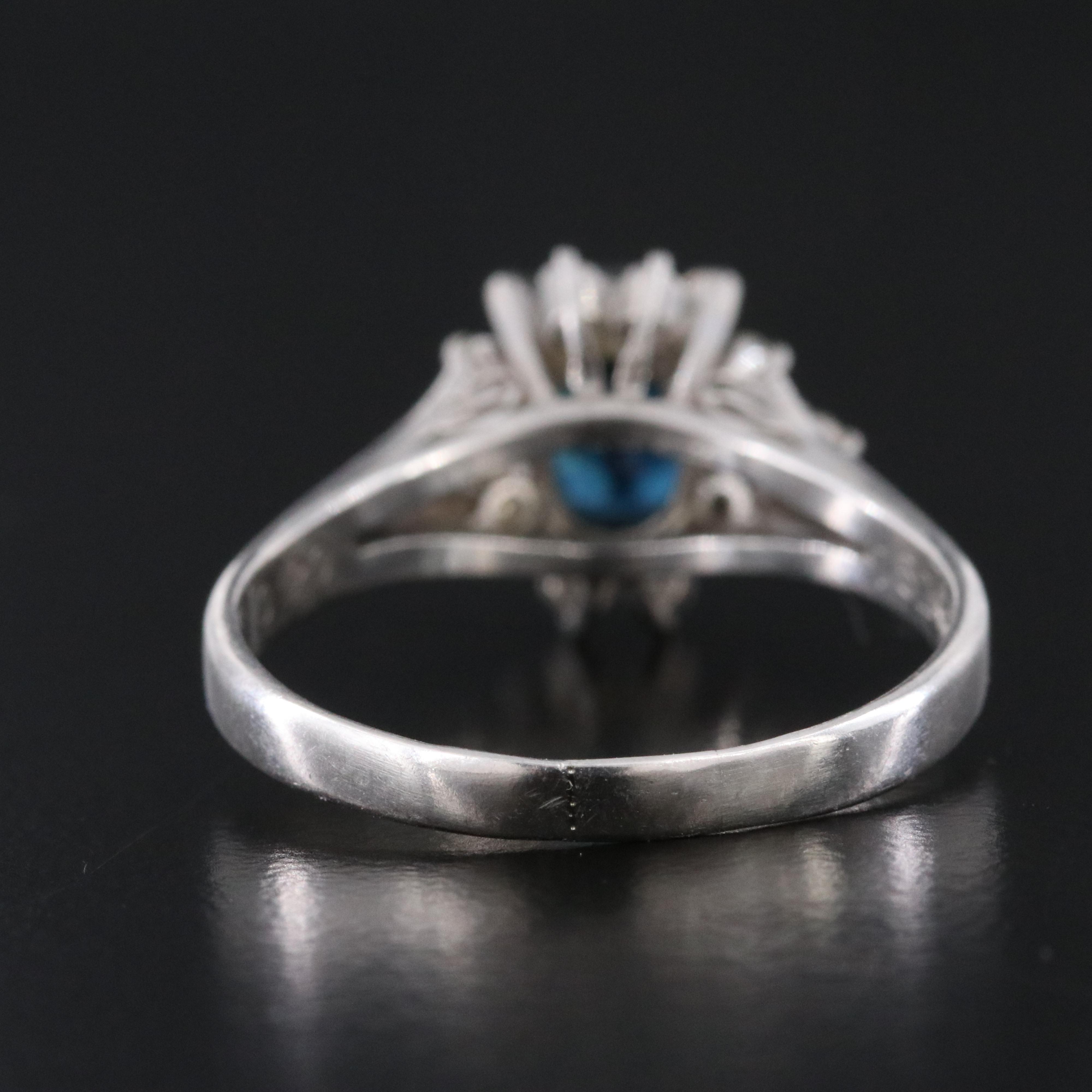 Platinum 1.52 CT Sapphire and Diamond Ring