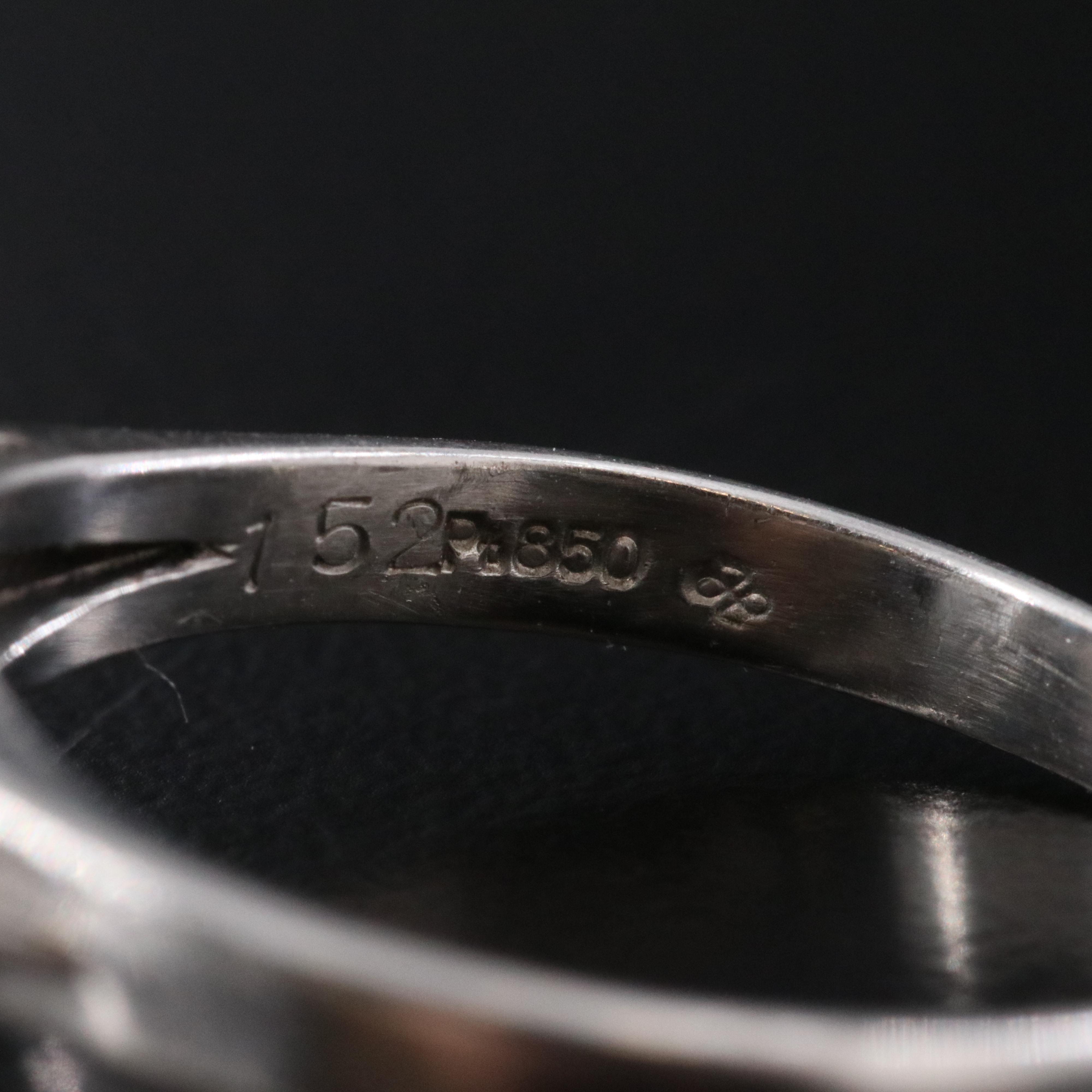 Platinum 1.52 CT Sapphire and Diamond Ring