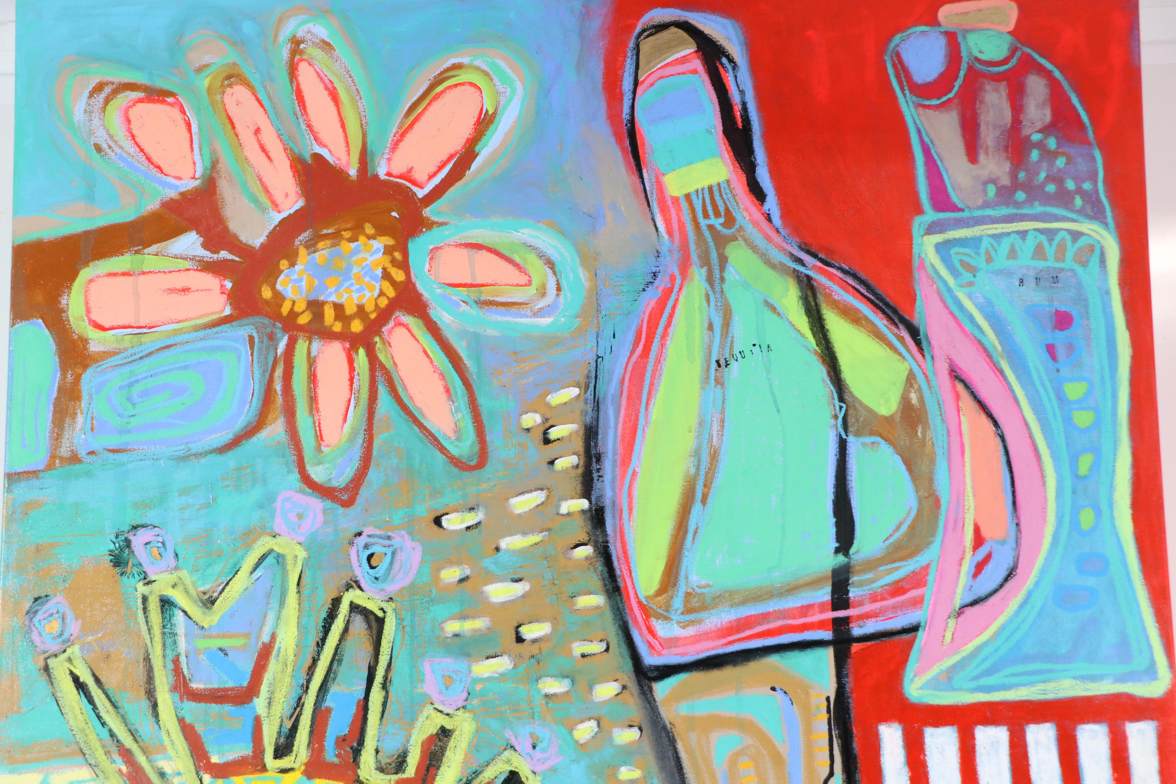 Jordan Howell Acrylic Painting "Petals & Bones," 2025