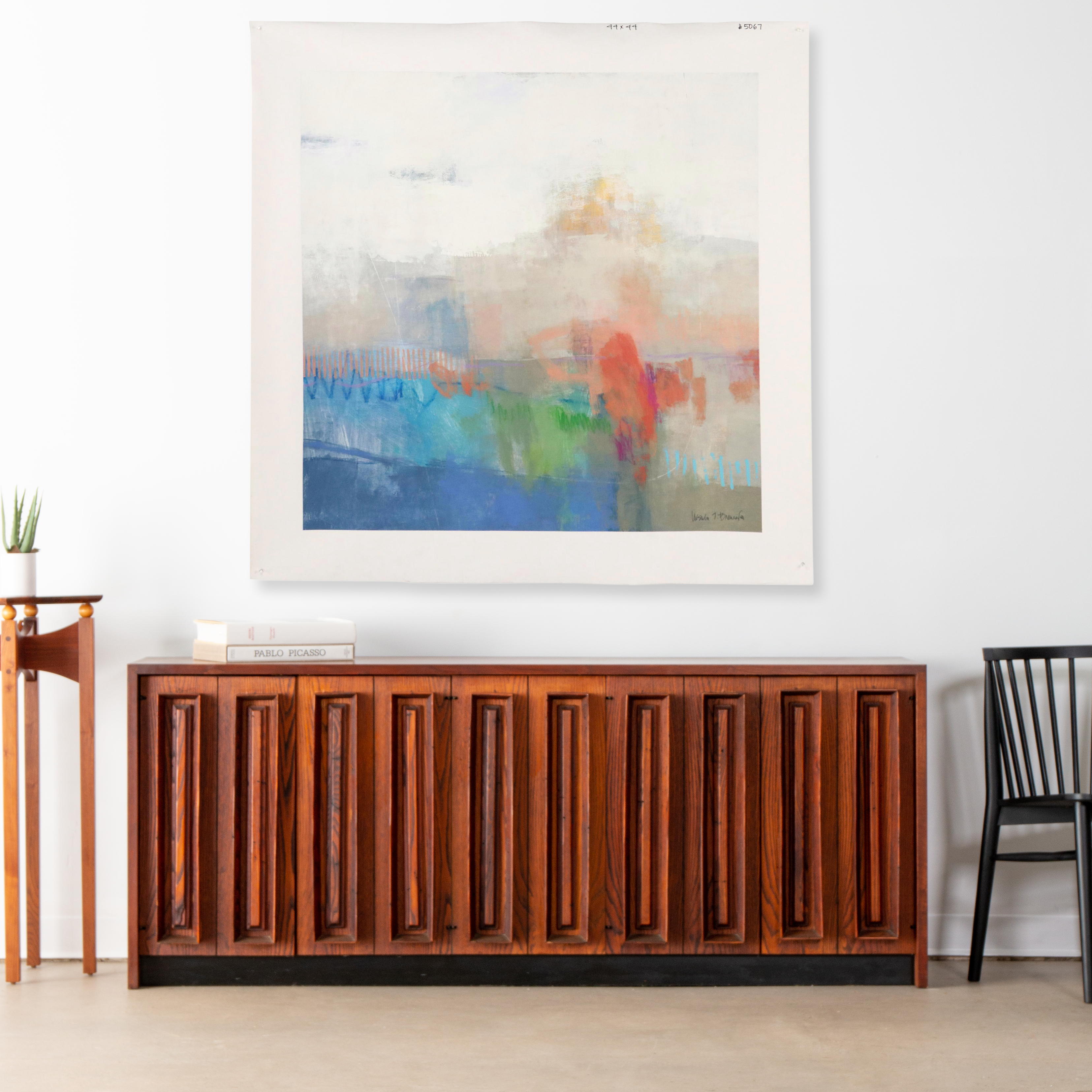 Ursula J. Brenner Abstract Mixed Media Painting, 21st Century