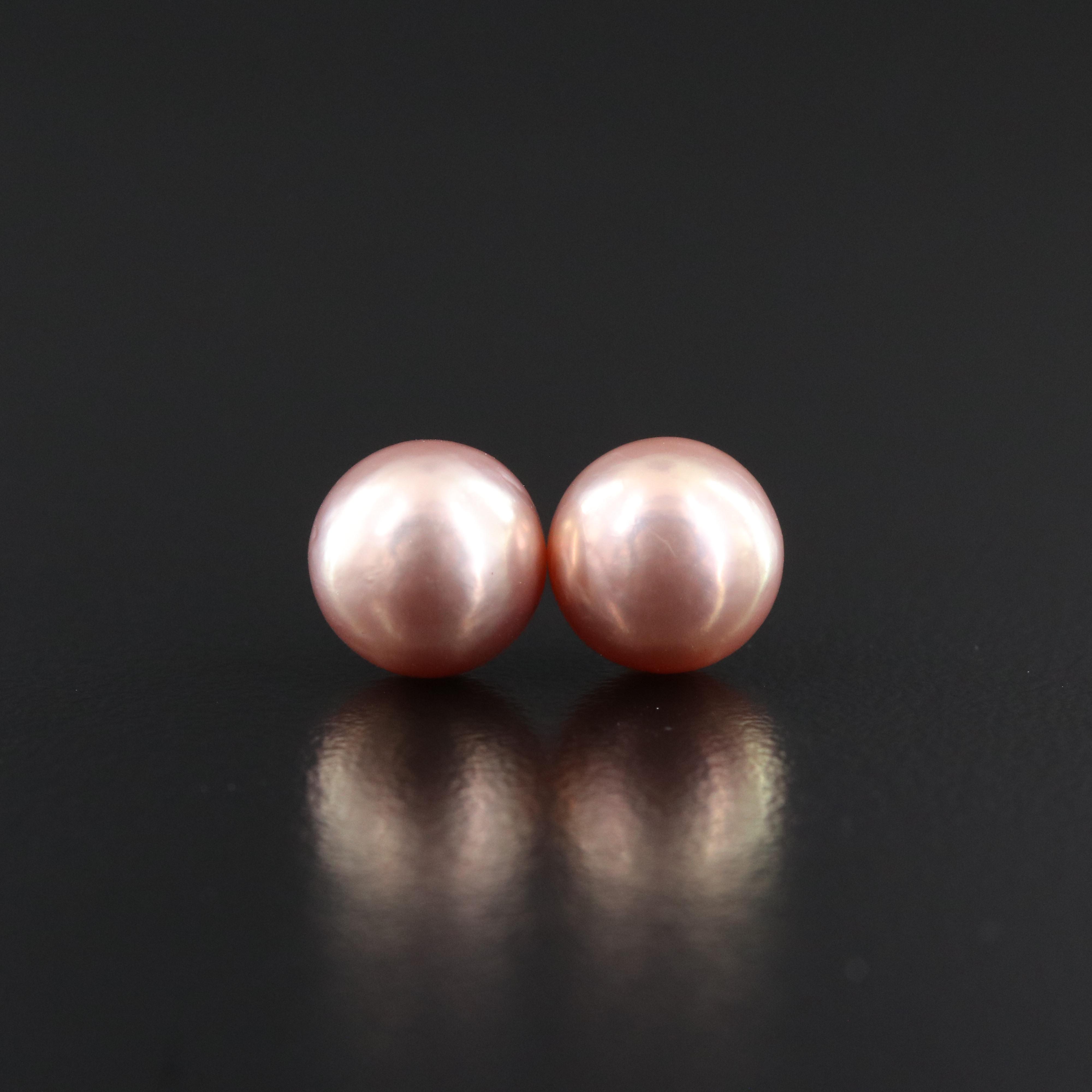 18K Pearl Stud Earrings