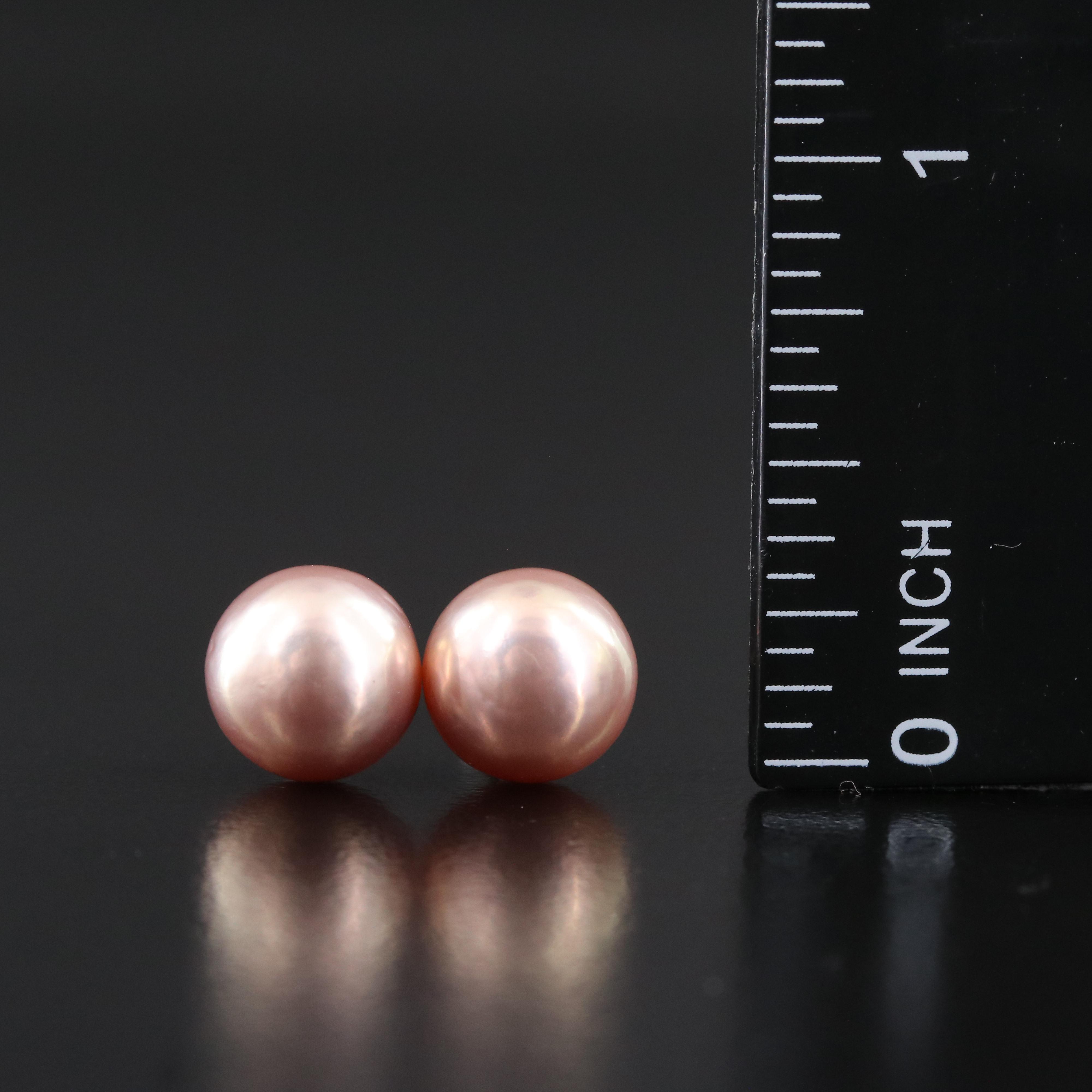 18K Pearl Stud Earrings