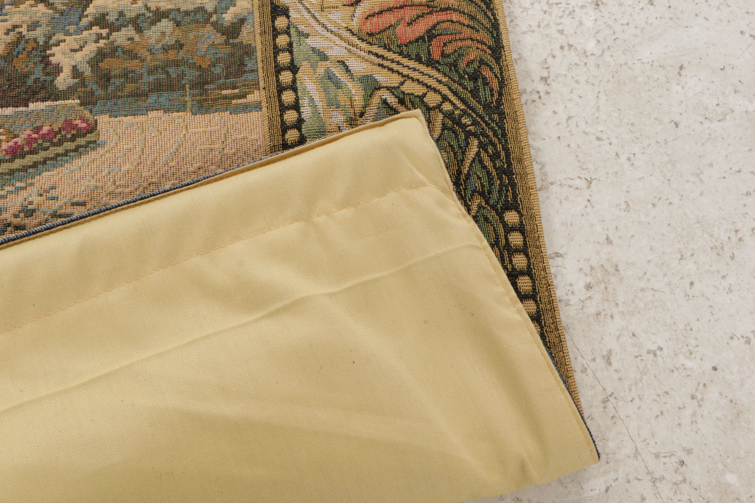 Machine Made French Style Floral Tapestry, Late 20th Century