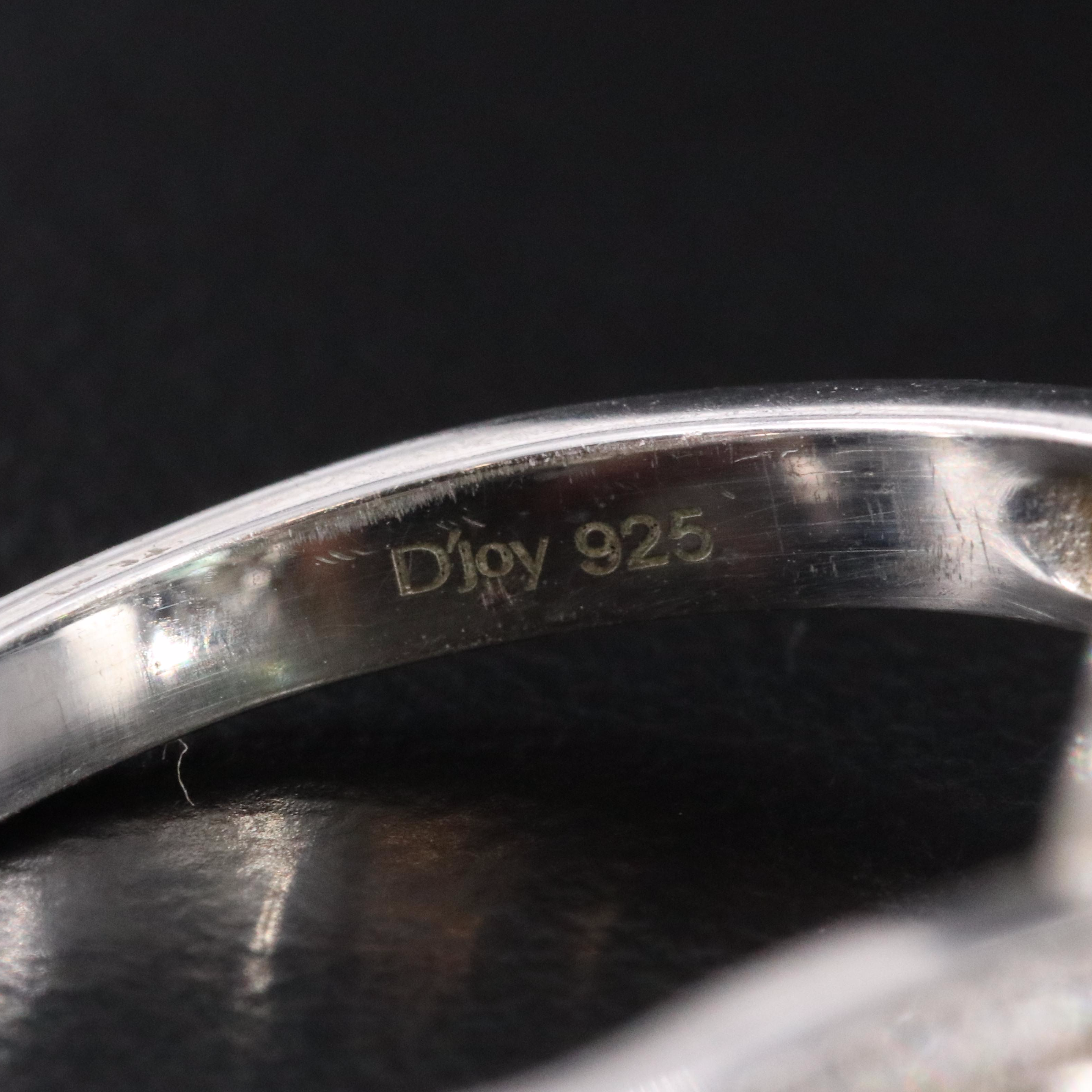 Sterling Emerald and Moissanite Ring