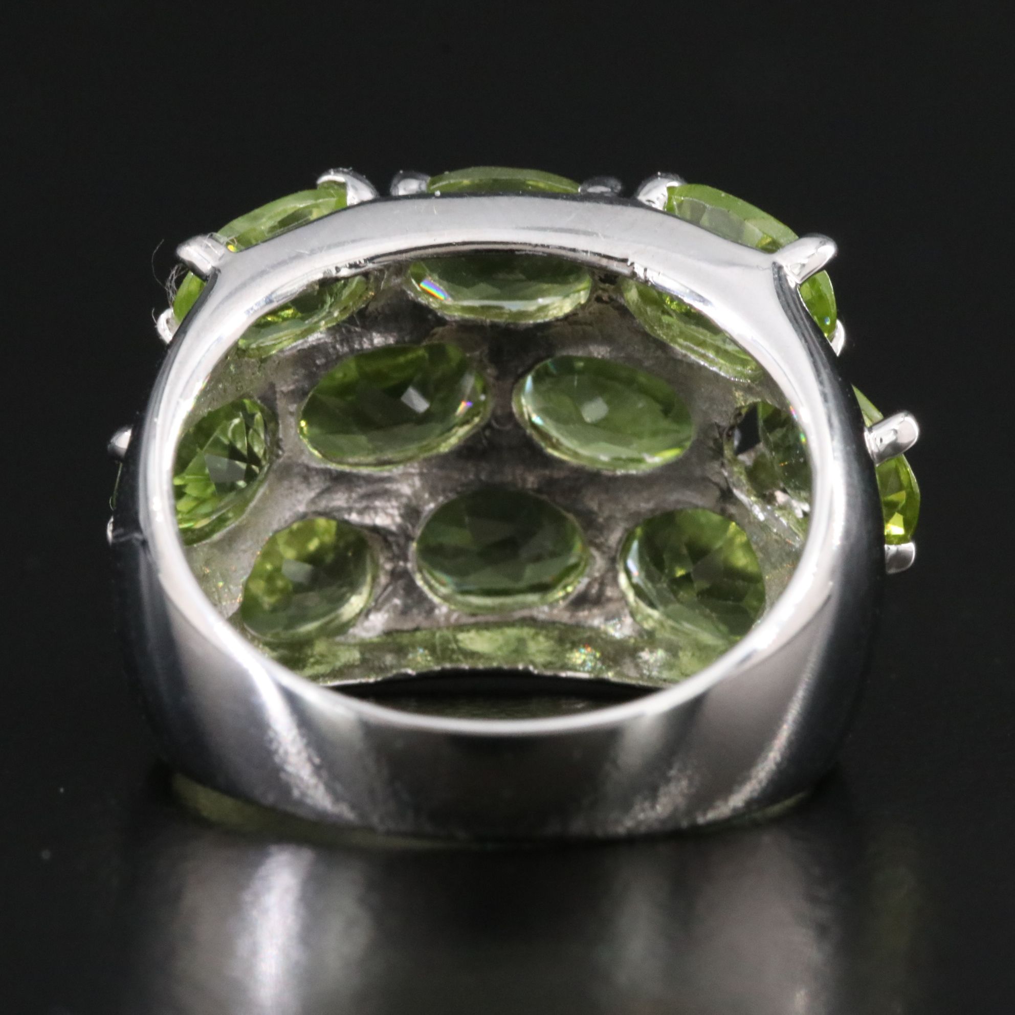 Sterling Peridot Dome Ring