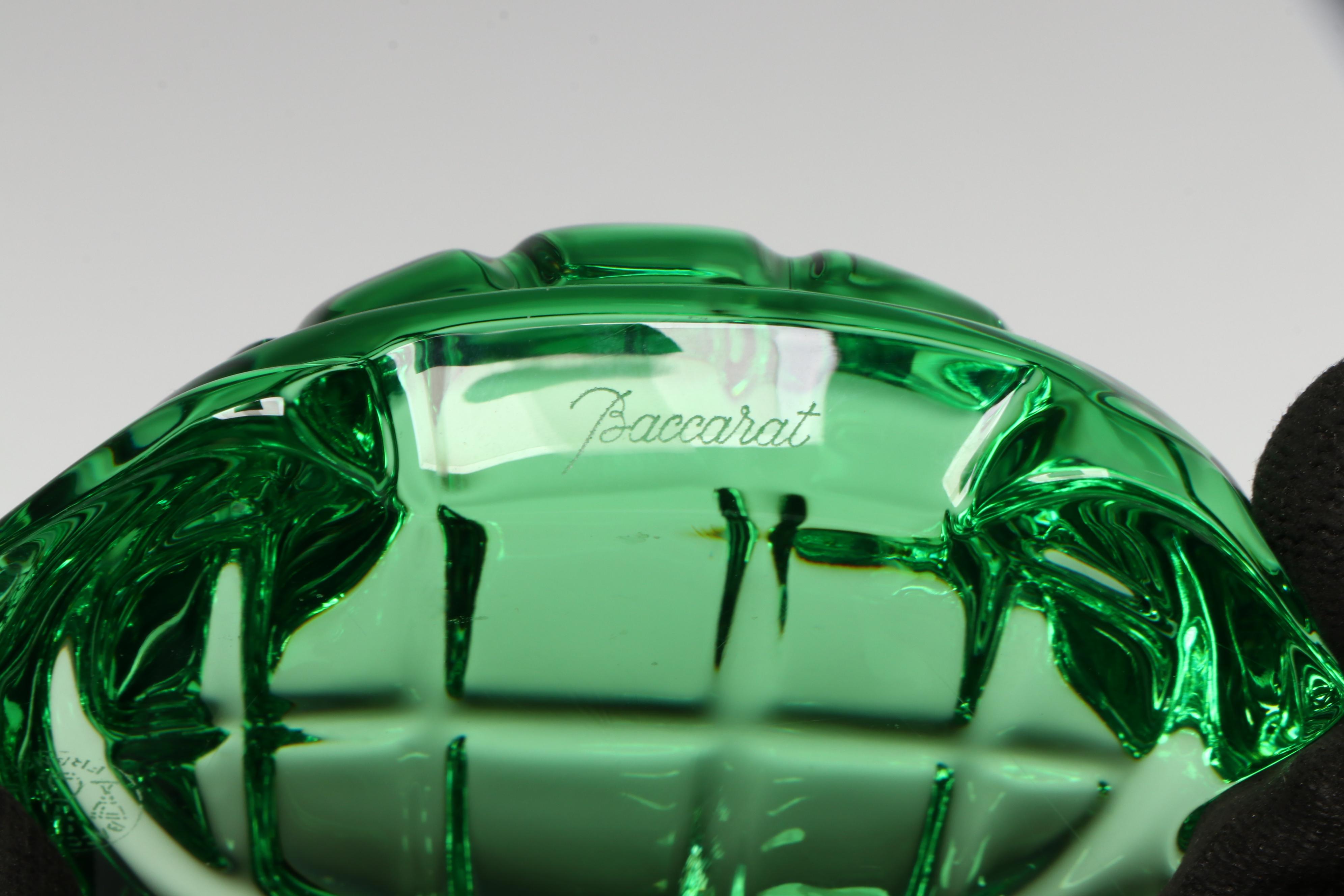 Baccarat Green Crystal Turtle and Frog