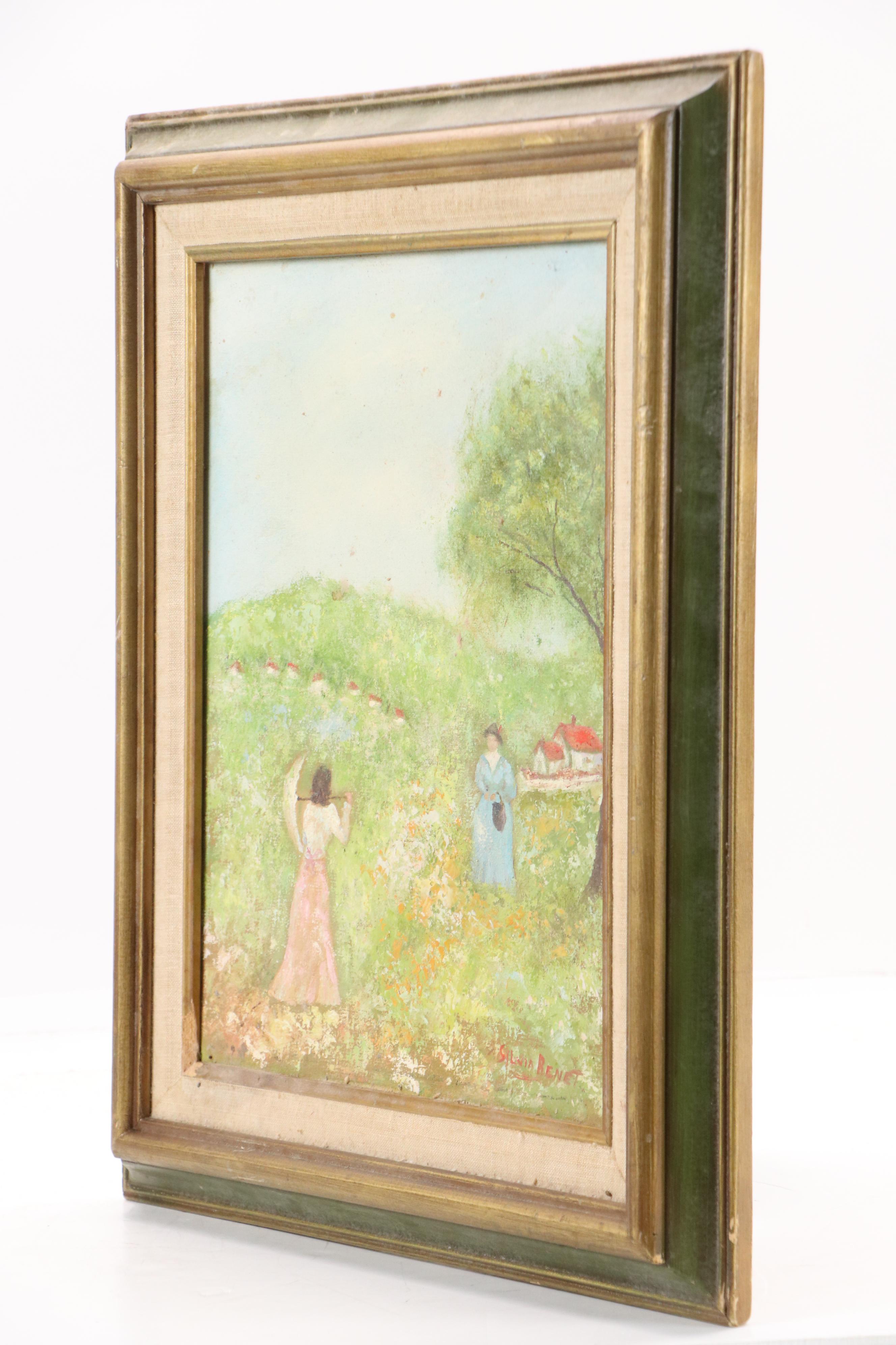 Silvia Benet Impressionistic Oil Painting of Women in Field