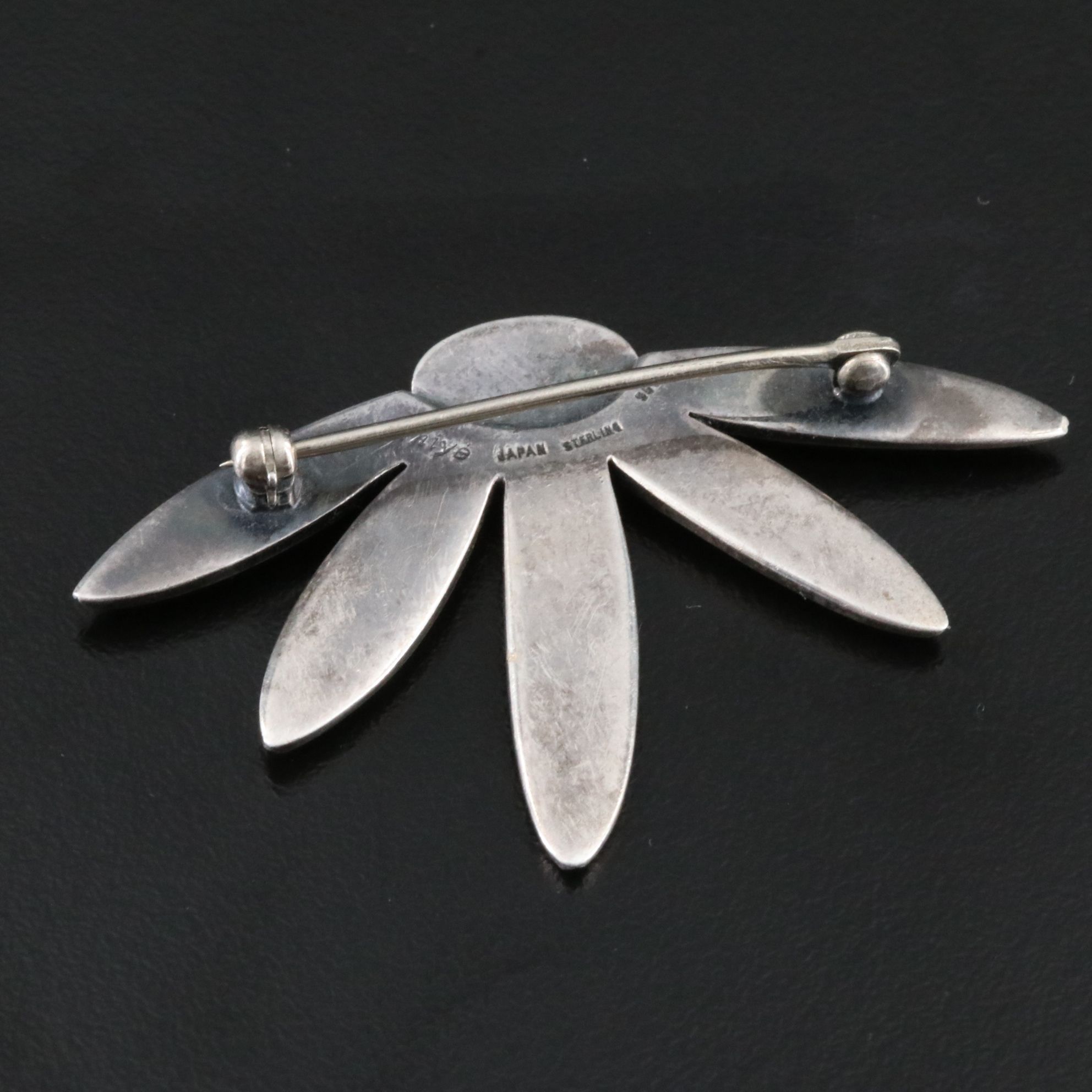 Modernist Janiye Miye Matsukata 950 Silver Daisy Brooch