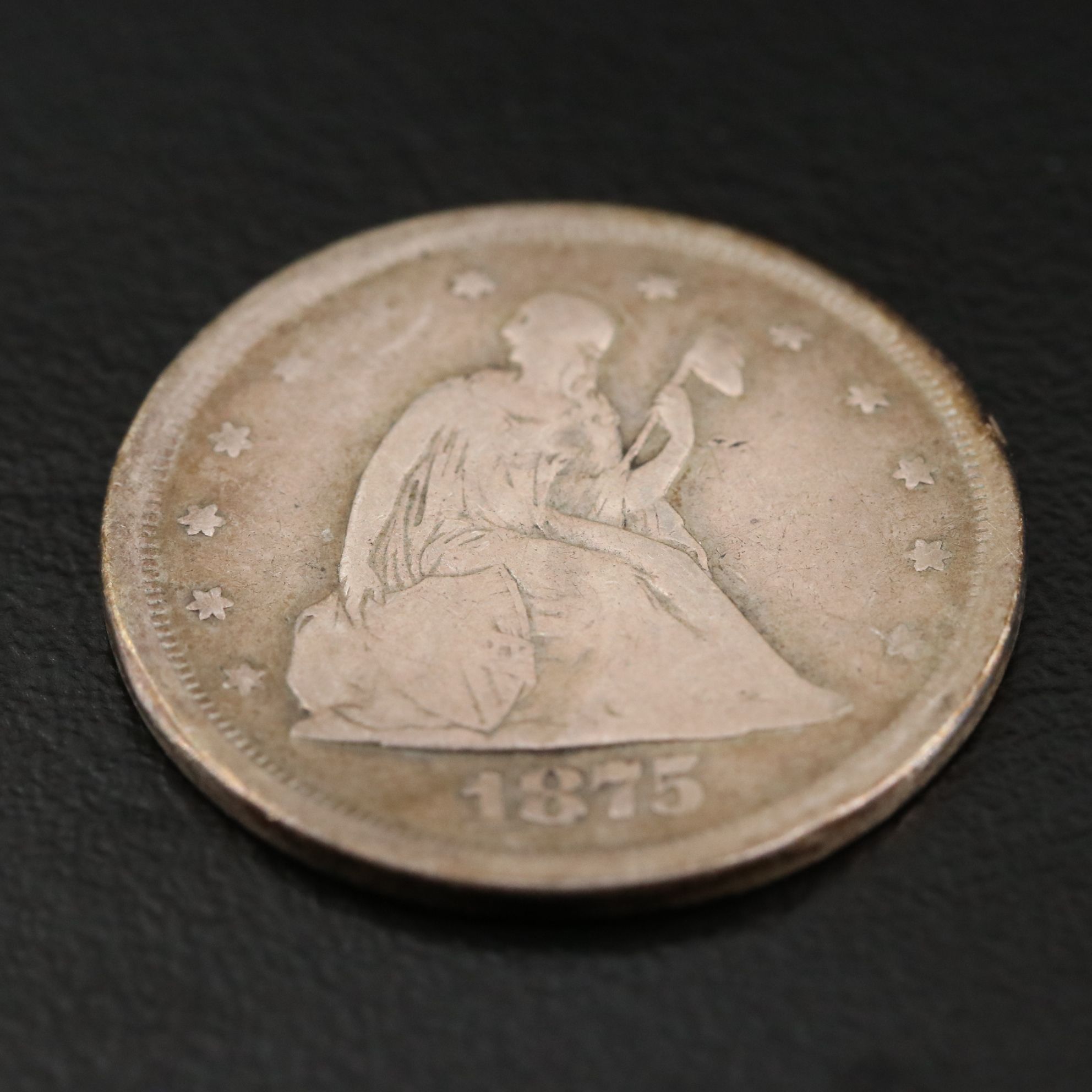 1875-S Seated Liberty Twenty Cent Silver Coin