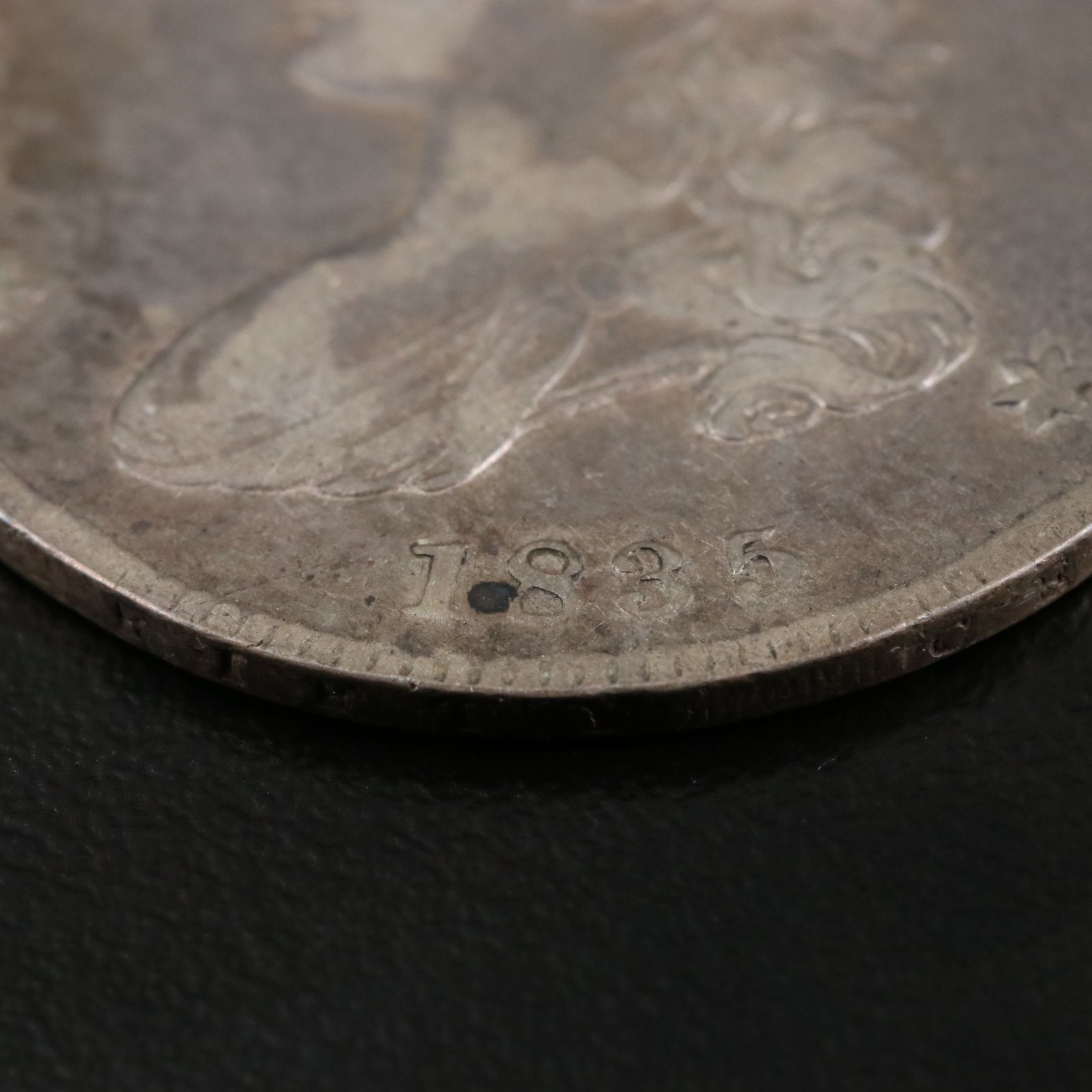 1835 Capped Bust Silver Half Dollar