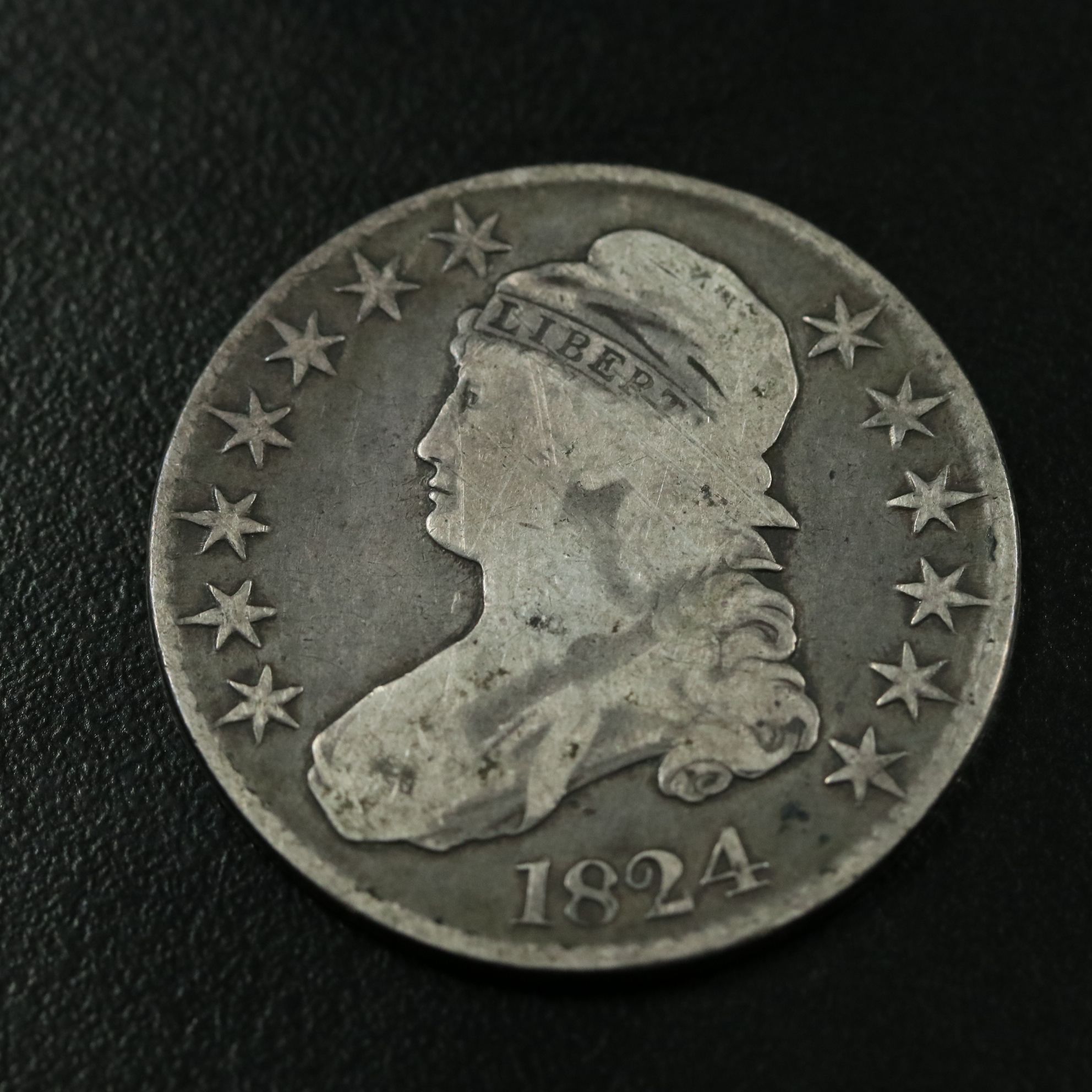 1824 Capped Bust Silver Half Dollar